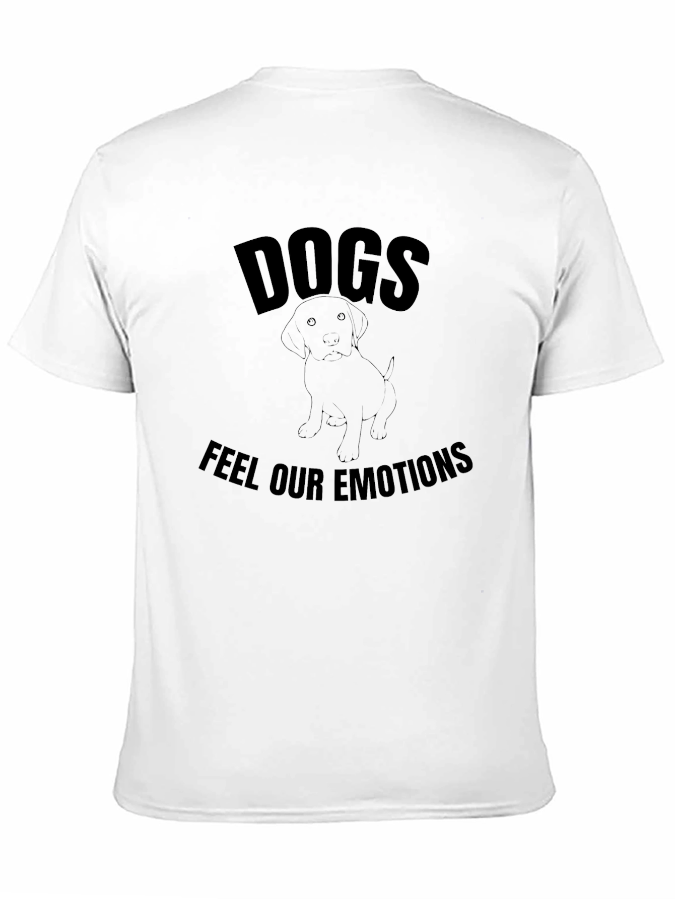 Black Dogs Feel Emotions Black T-Shirt view 11