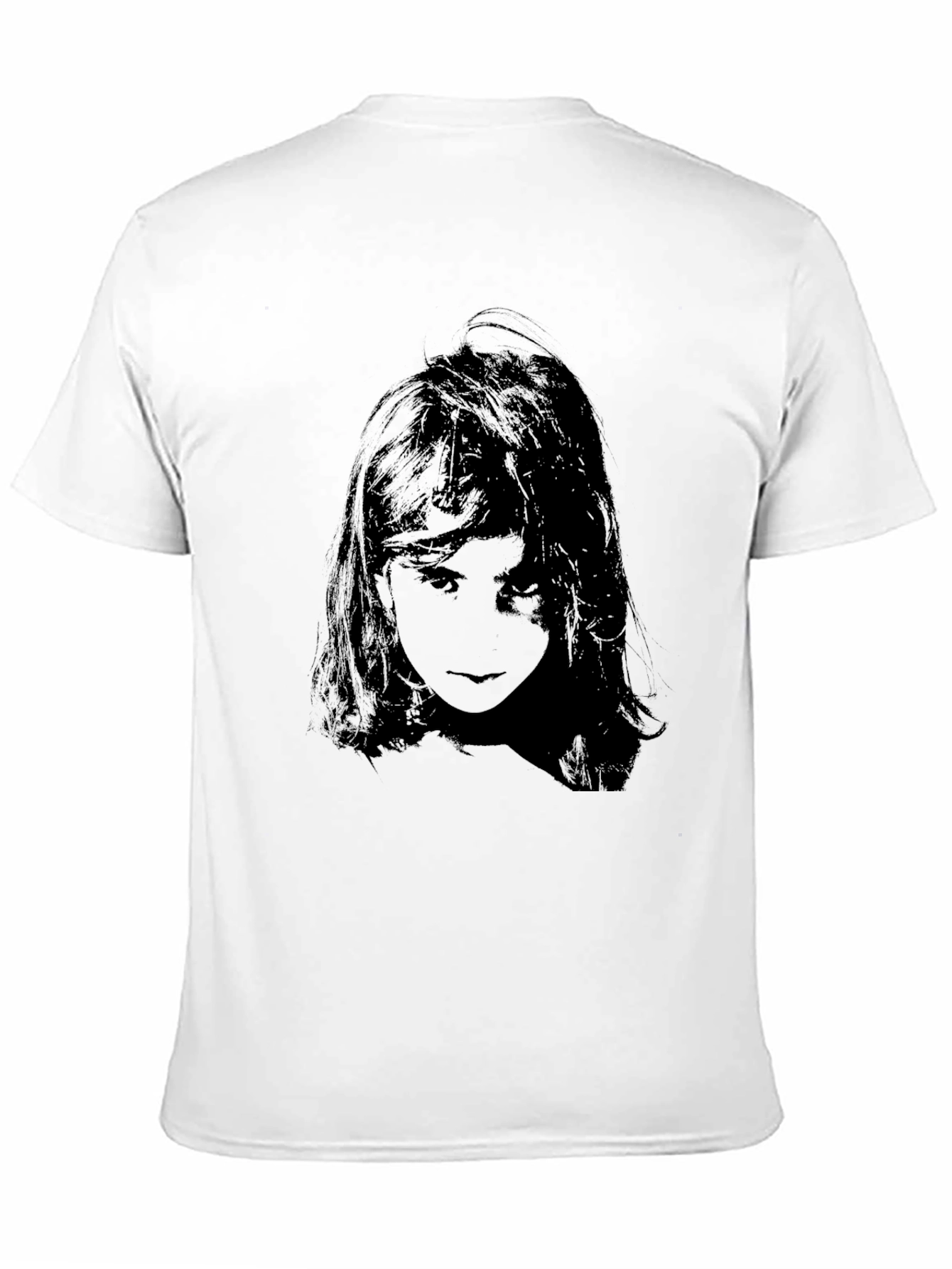 Black Dark Portrait T-Shirt - Unisex Black Tee view 11