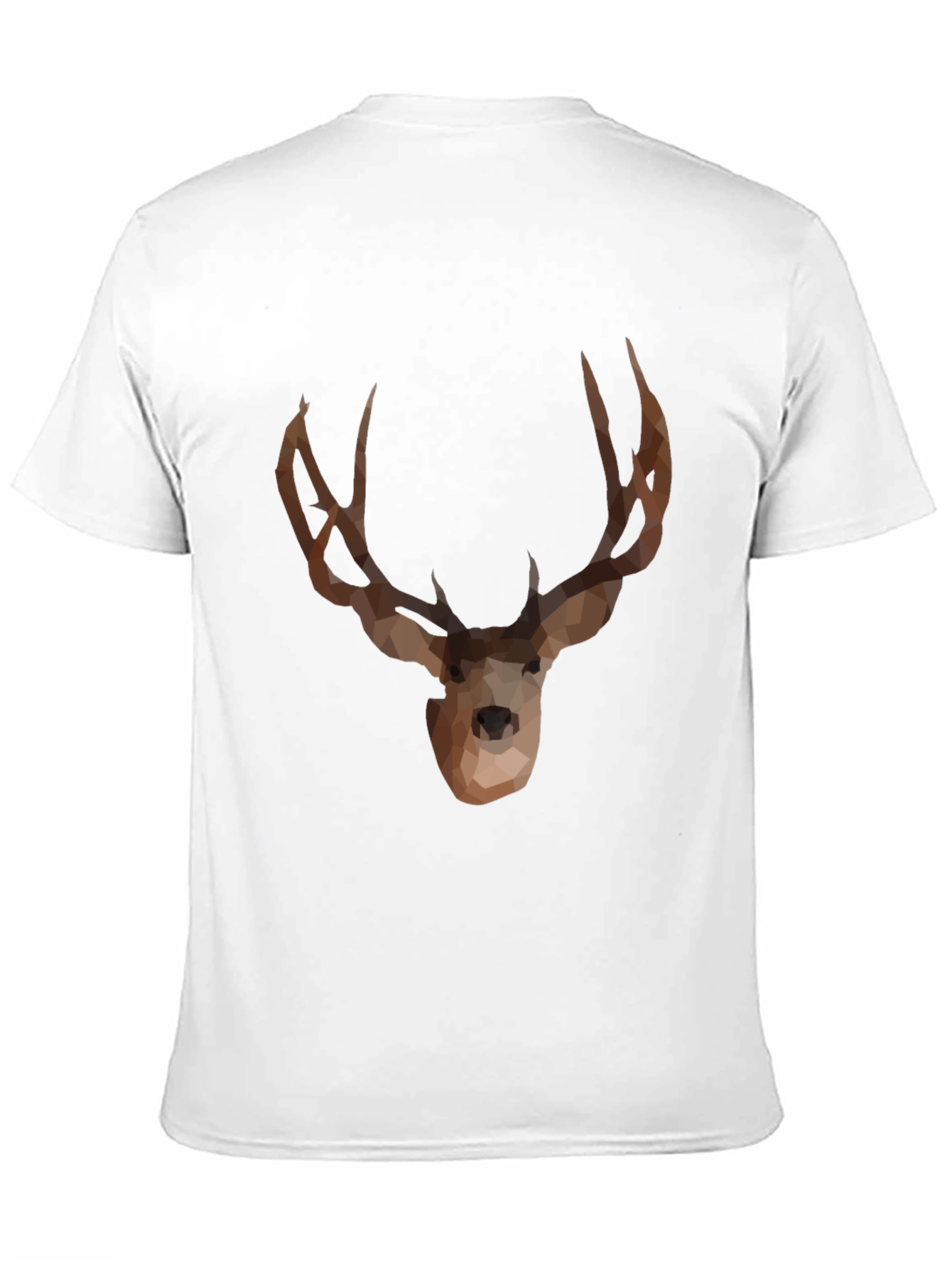 Black Geometric Deer Graphic T-Shirt - Black view 11