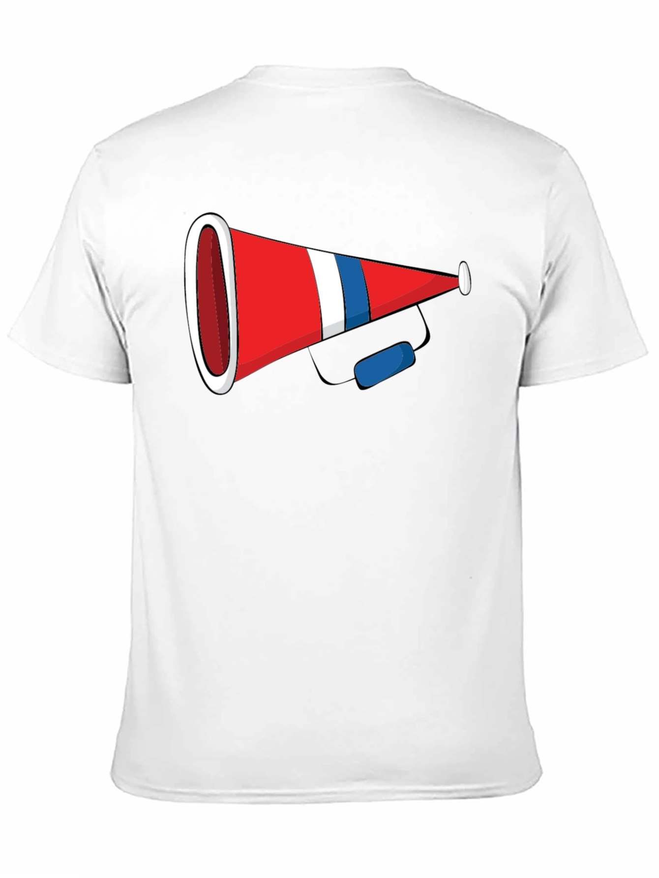 Black Novelty Cheerleader Megaphone Graphic Black T-Shirt view 11