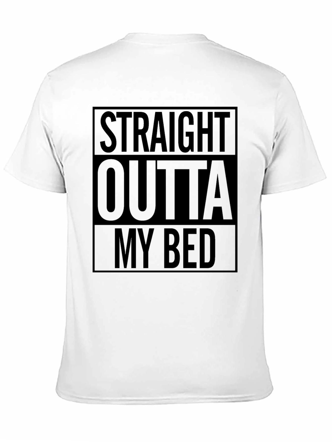 Black Straight Outta My Bed Graphic Tee view 11