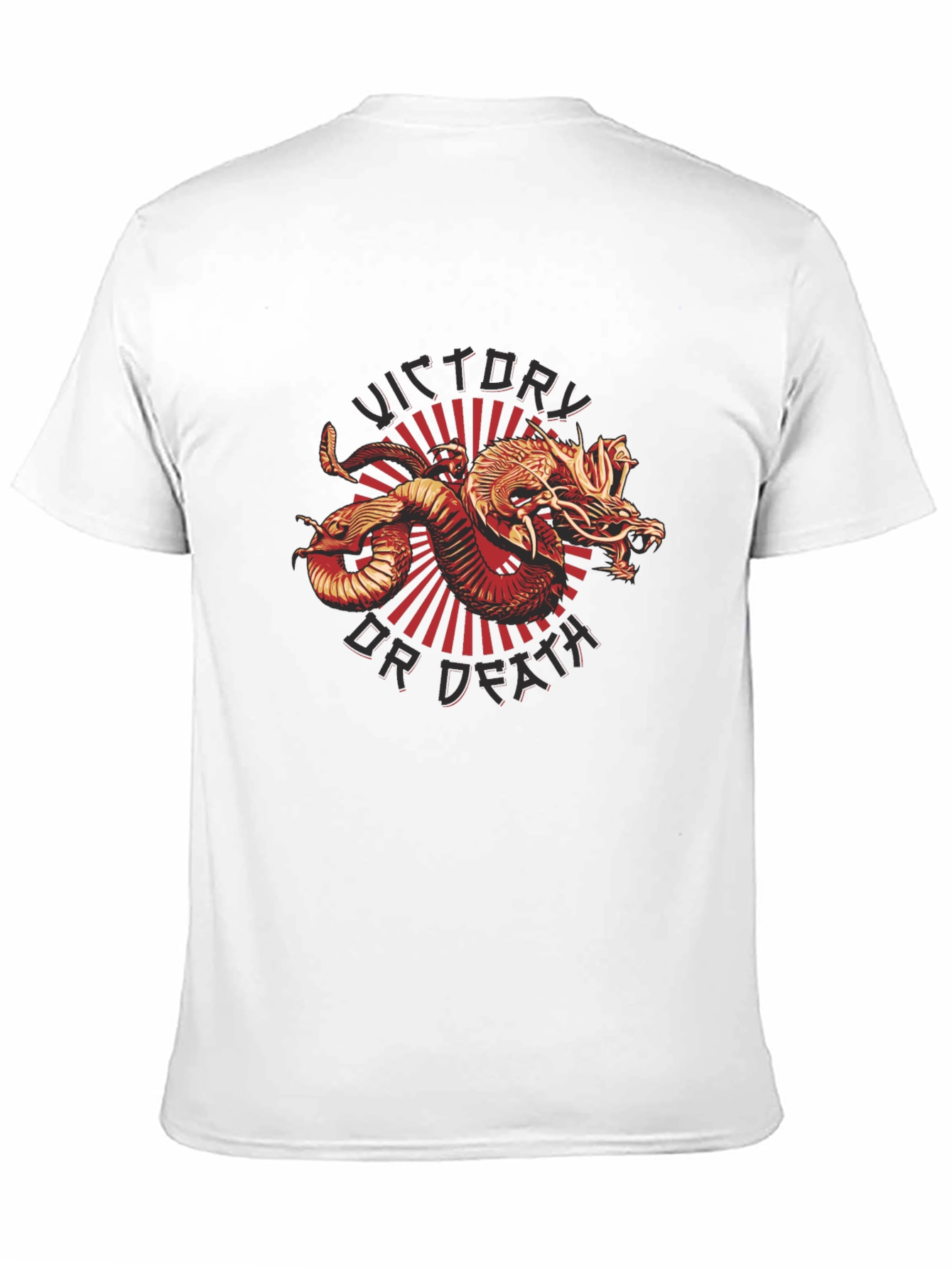 Black Victory or Death Dragon Graphic Tee - Black view 11