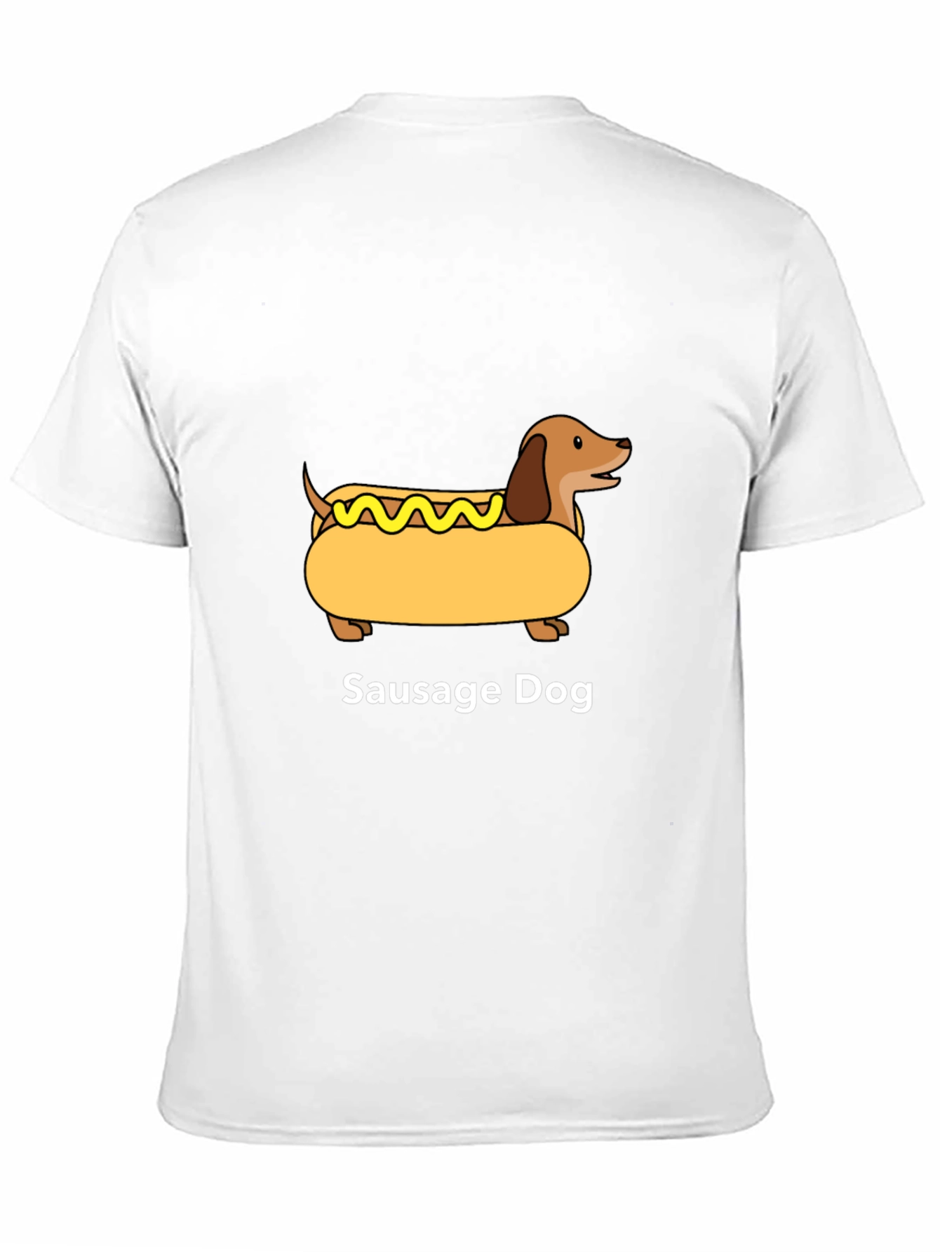 Black Sausage Dog Graphic T-Shirt - Unisex Cotton Tee view 11