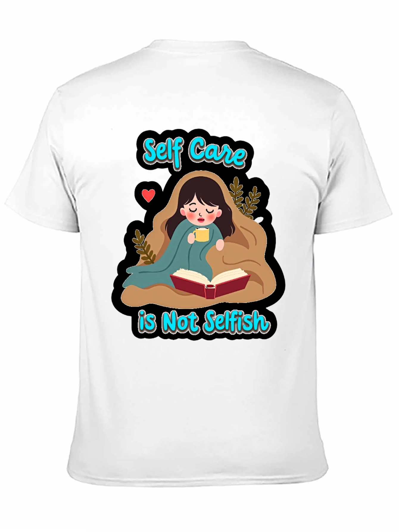 Black Self Care T-Shirt - Reading & Relaxation view 11