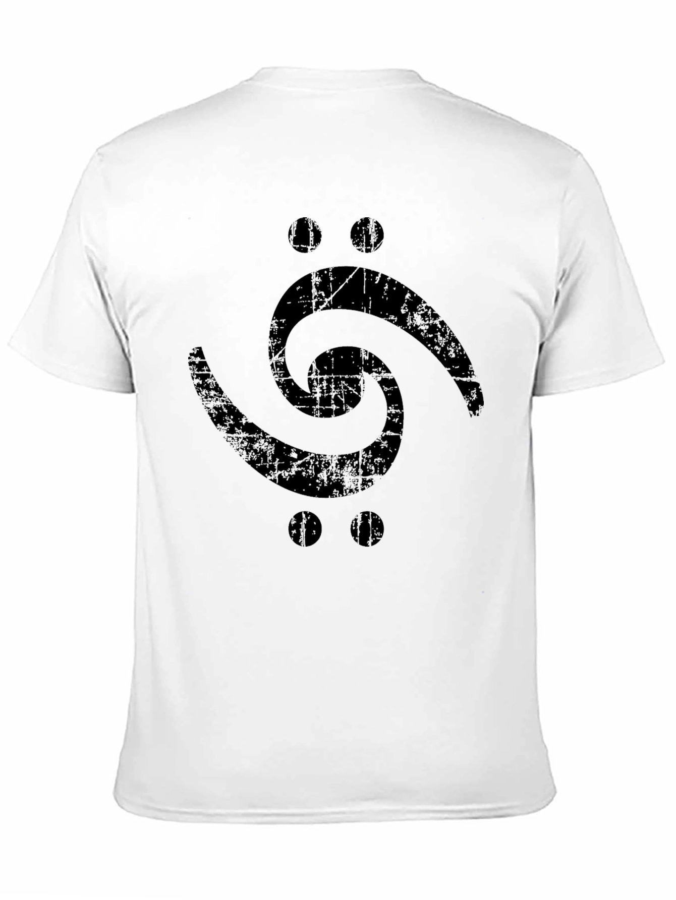 Black Bass Clef Tattoo Style Black T-Shirt view 11
