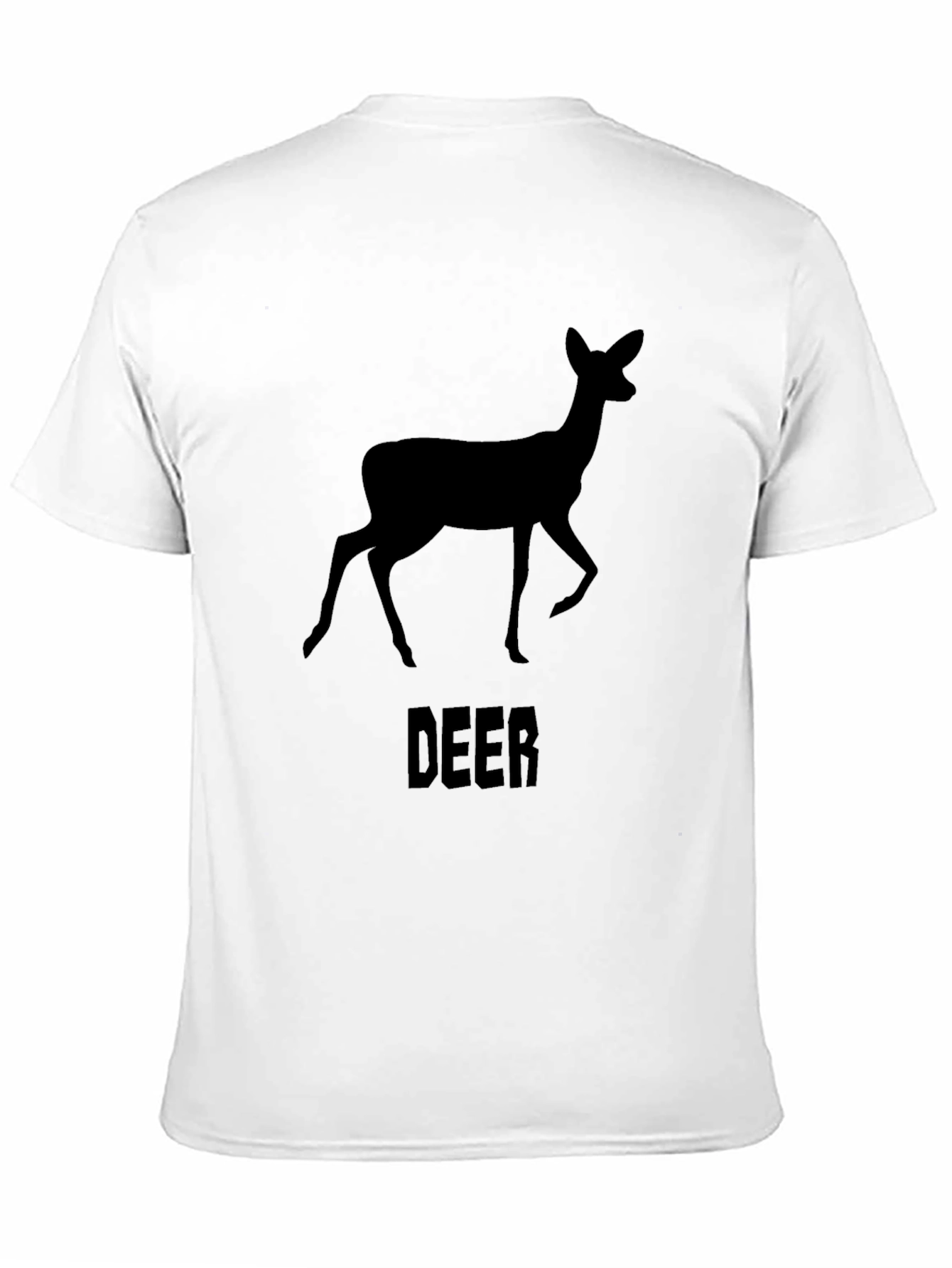 Black Deer Graphic Print Crew Neck T-Shirt view 11