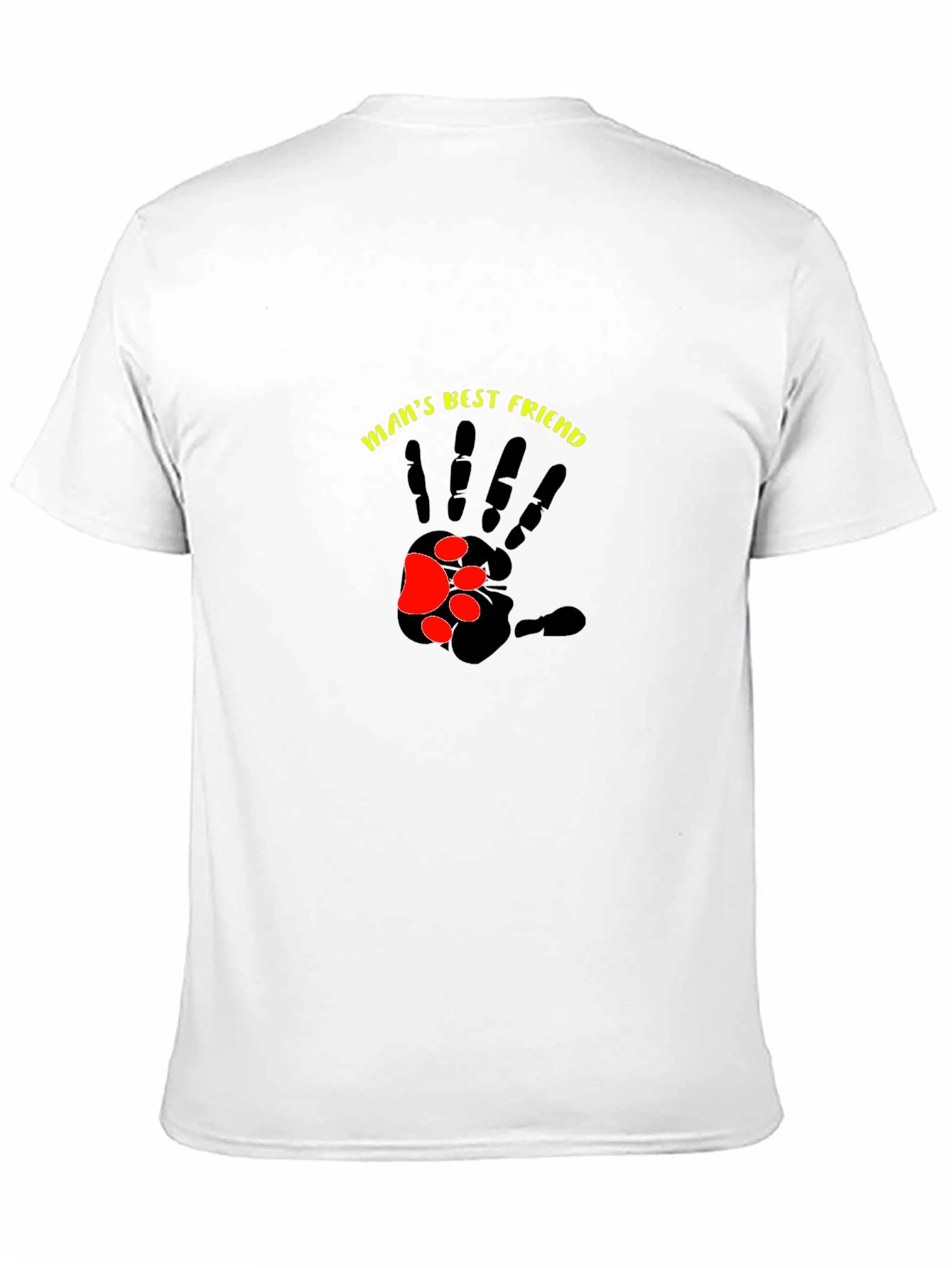 Black Man's Best Friend T-Shirt - Paw Print Hand Design view 11