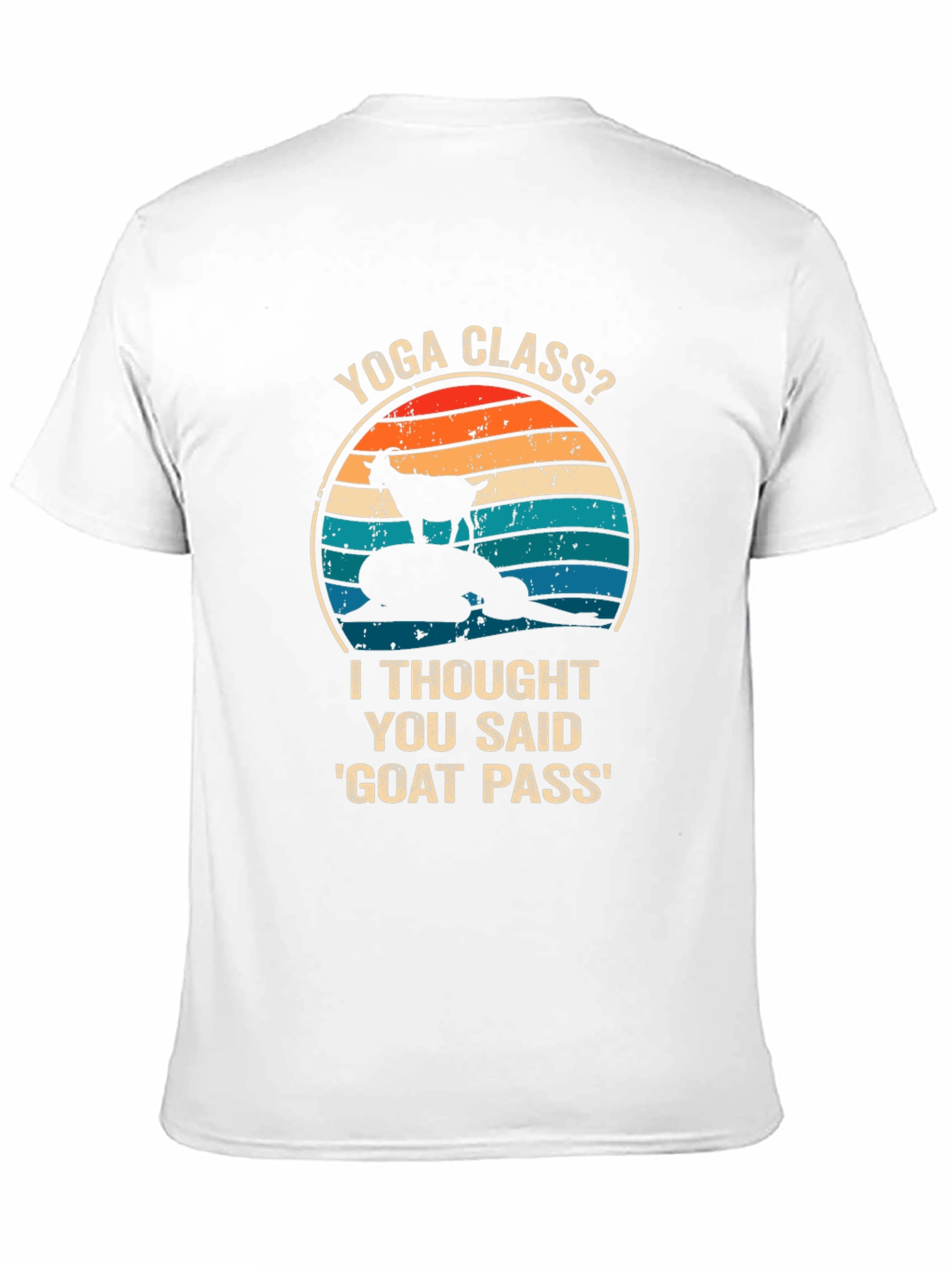 Black Yoga Class? Goat Pass Funny Graphic Tee view 11