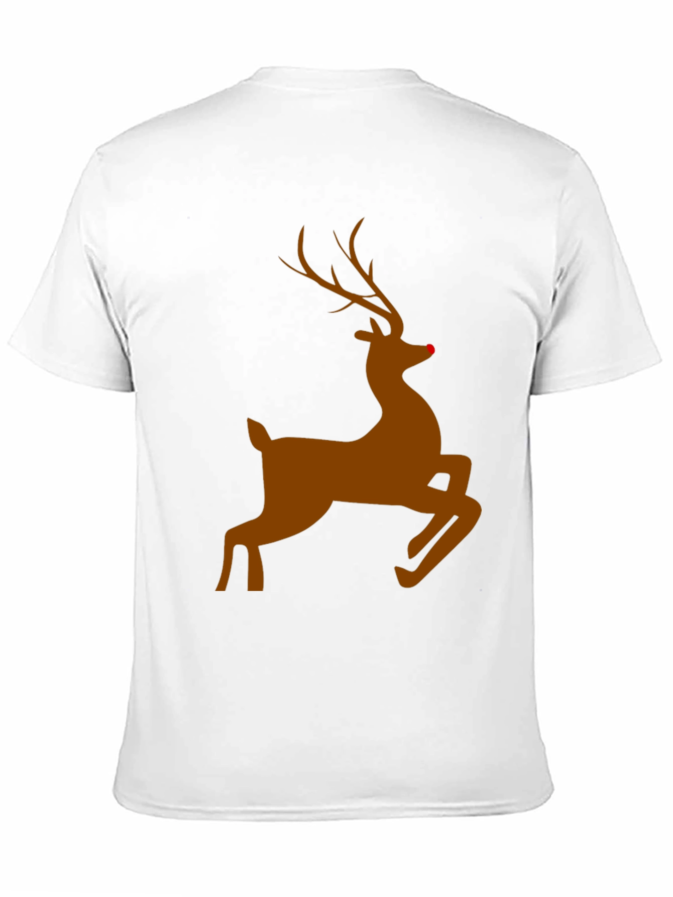 Black Rudolph Red-Nosed Reindeer Christmas T-Shirt view 11
