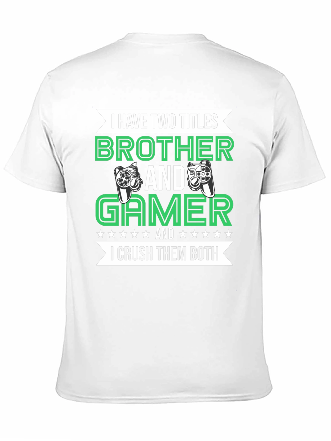 Black Brother and Gamer T-Shirt: I Crush Them Both! view 11