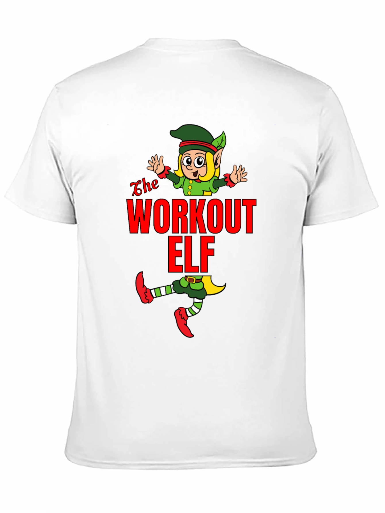 Black Workout Elf Graphic T-Shirt view 11