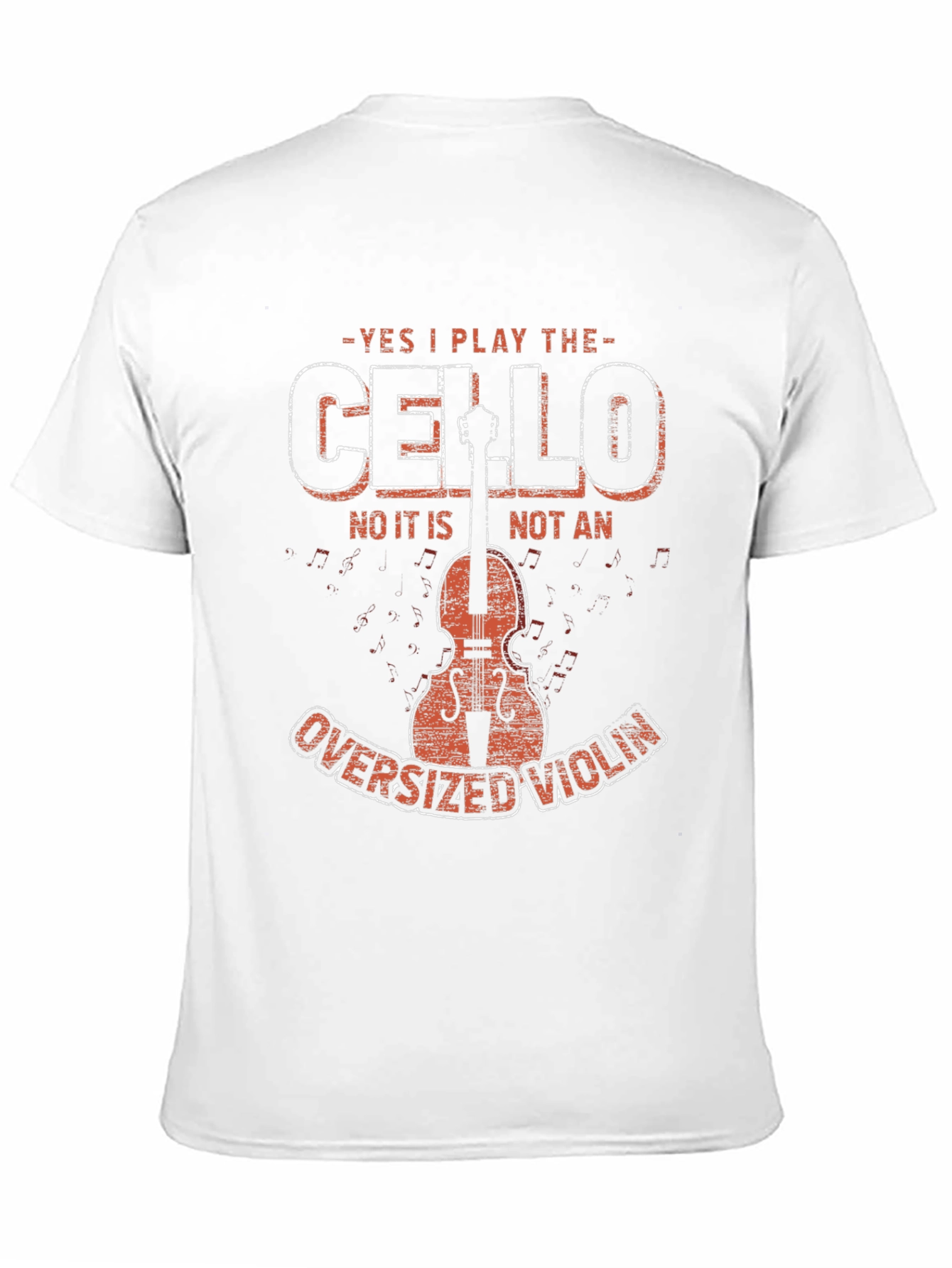Black Cello Player T-Shirt - Oversized Violin Funny Tee view 11