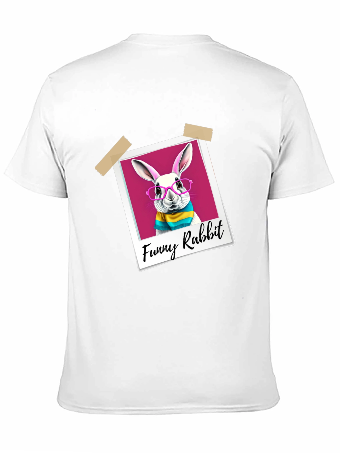 Black Funny Rabbit Graphic T-Shirt view 11