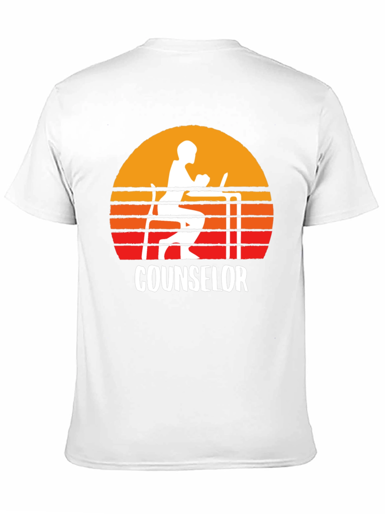 Black Counselor Sunset Graphic T-Shirt view 11