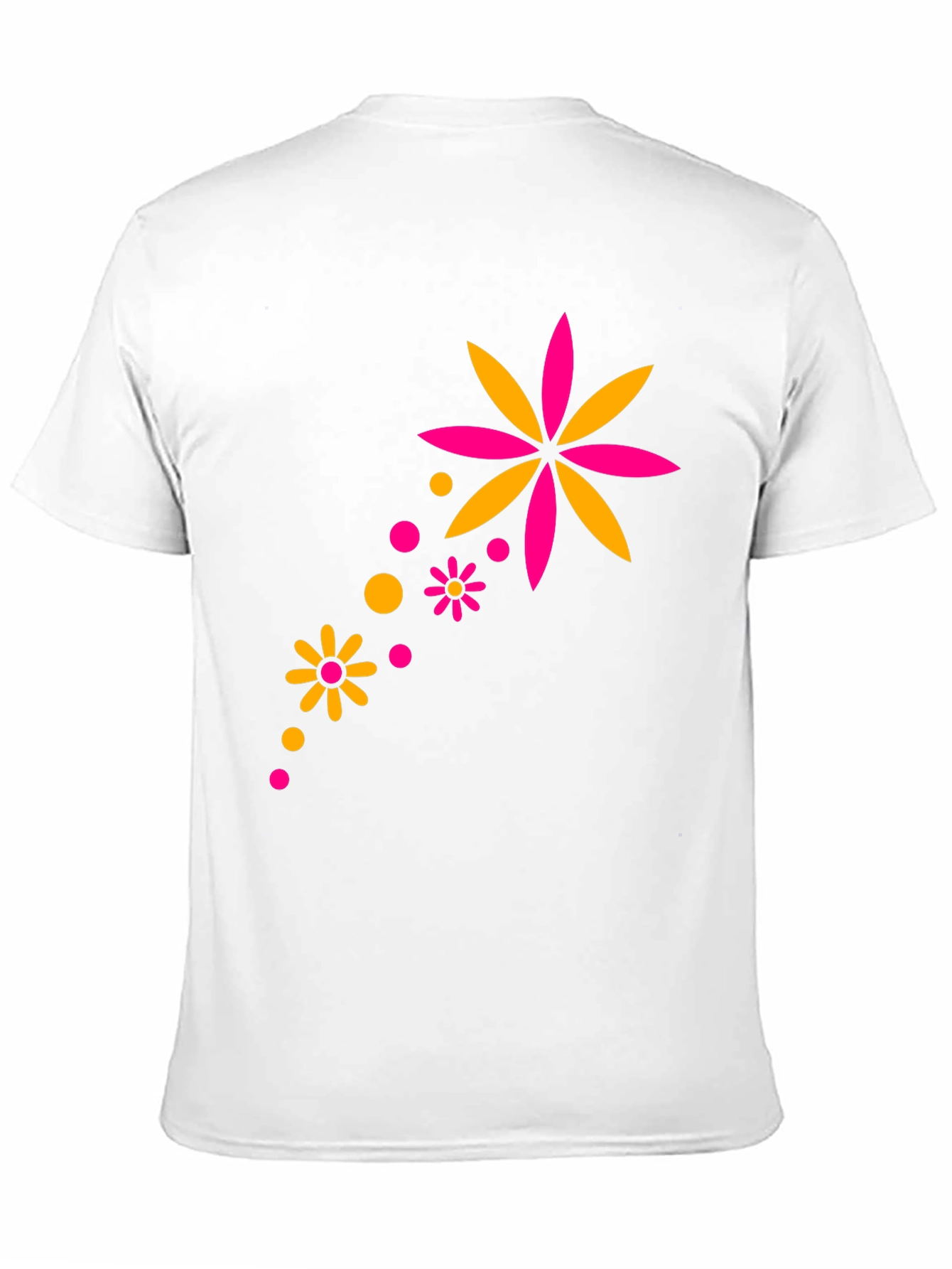 Black Floral Burst Black Tee - Trendy Graphic Print view 11