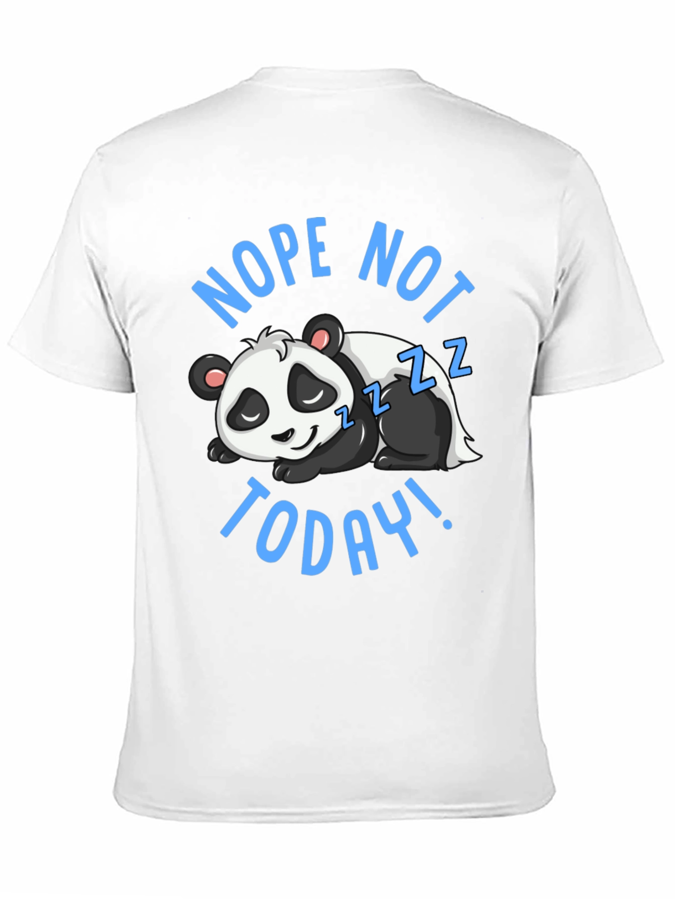 Black Nope Not Today Panda Graphic T-Shirt view 11
