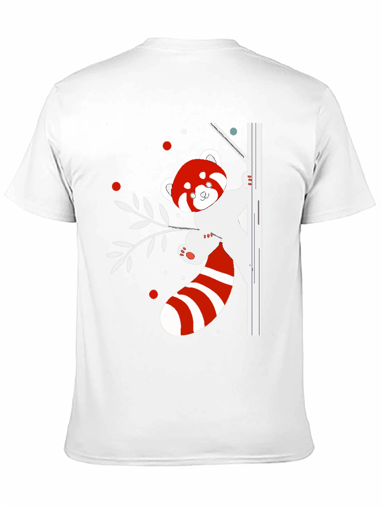 Black Red Panda T-Shirt - Cute Animal Design view 11