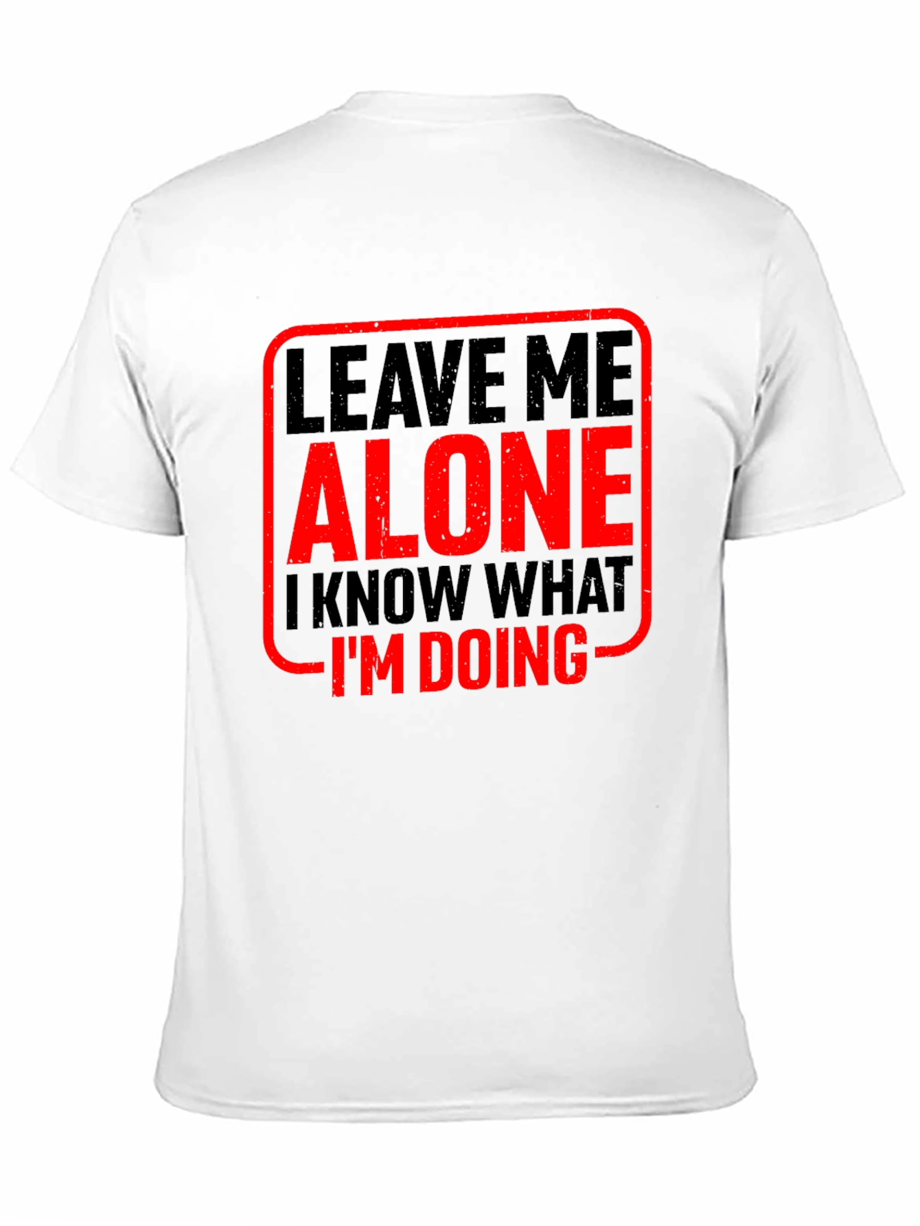 Black Leave Me Alone Graphic Tee - Mens Black Cotton T-Shirt view 11