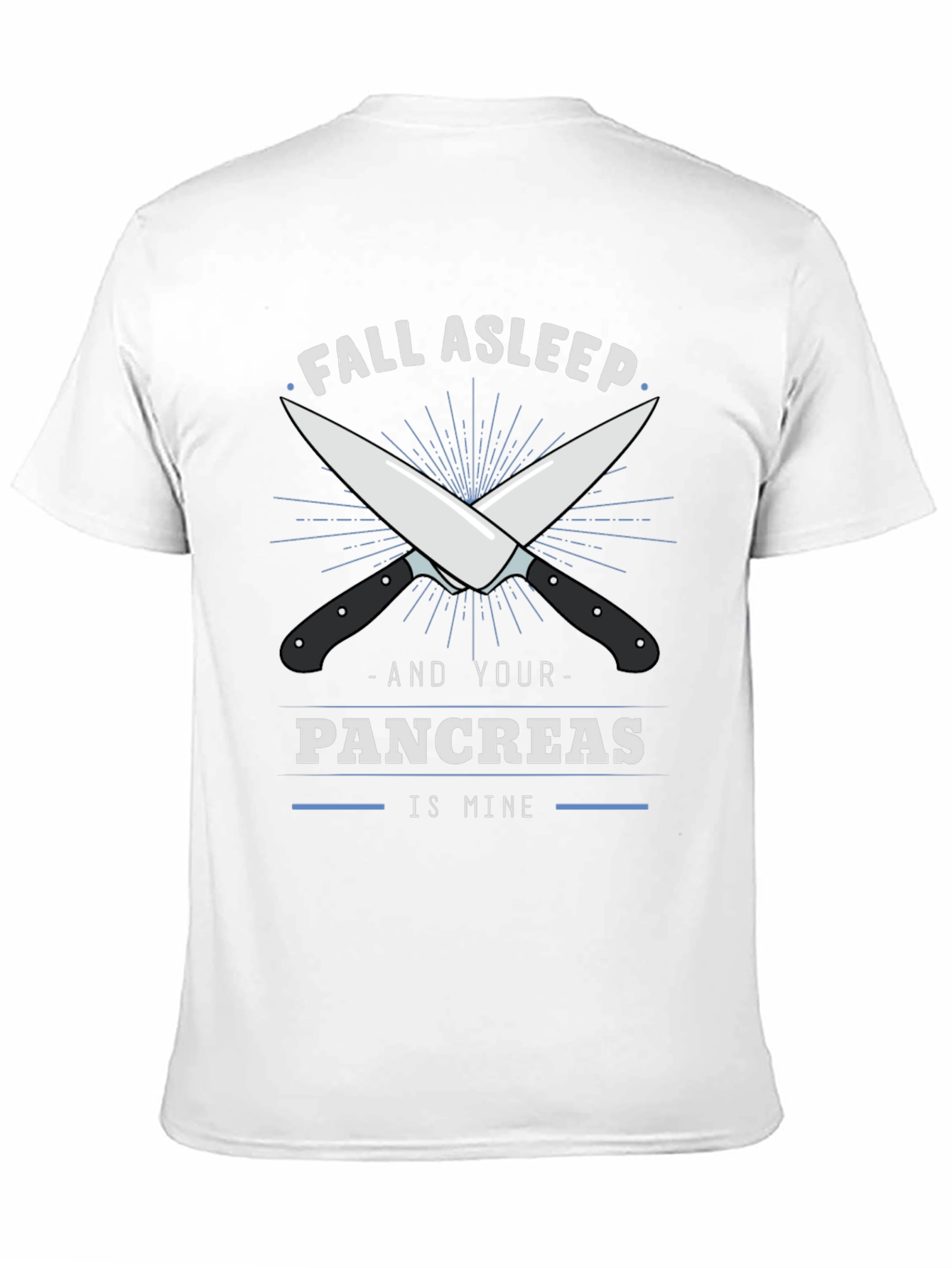 Black Fall Asleep Pancreas T-Shirt - Funny Anatomical Humor view 11