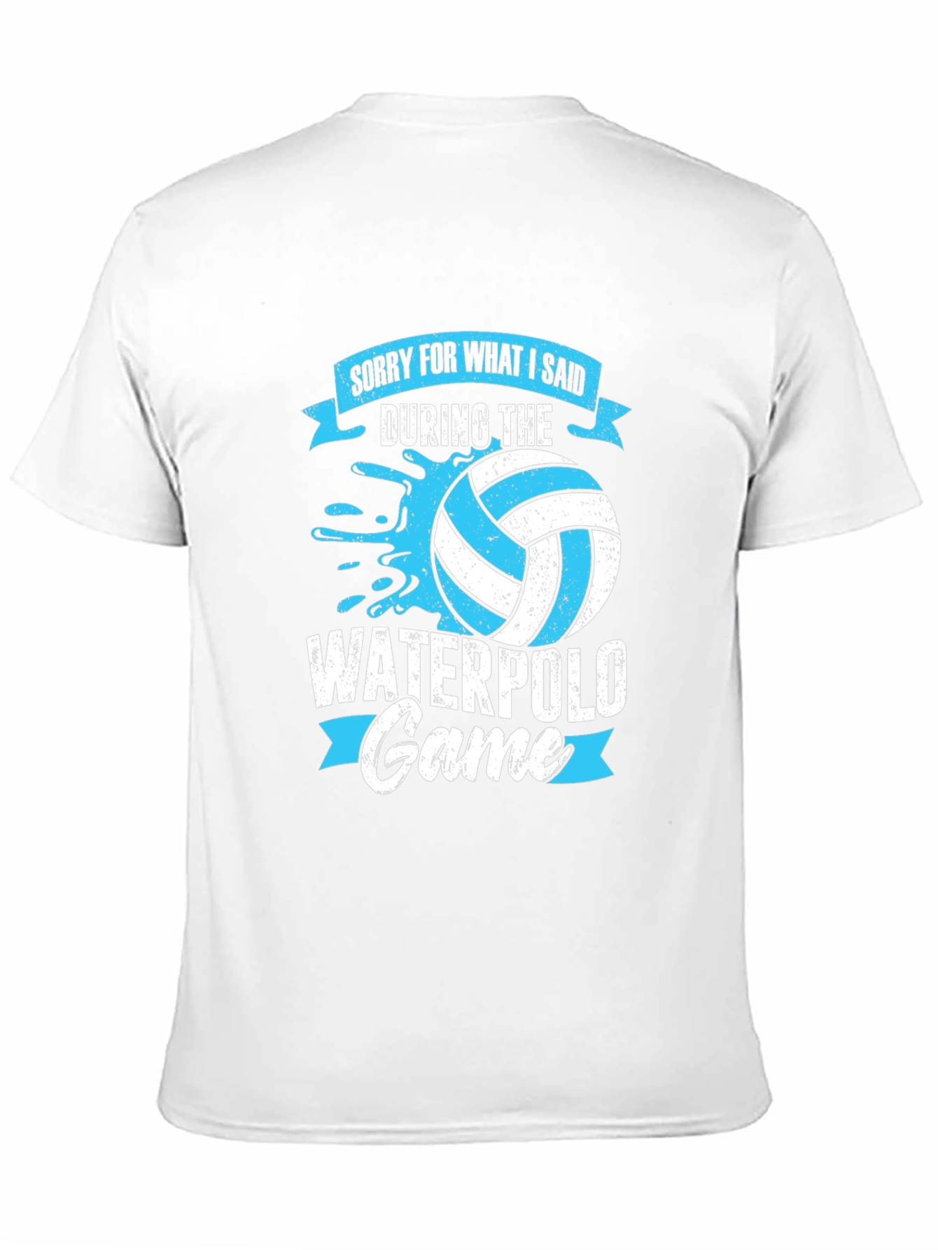 Black Waterpolo Game Apology Graphic Tee view 11