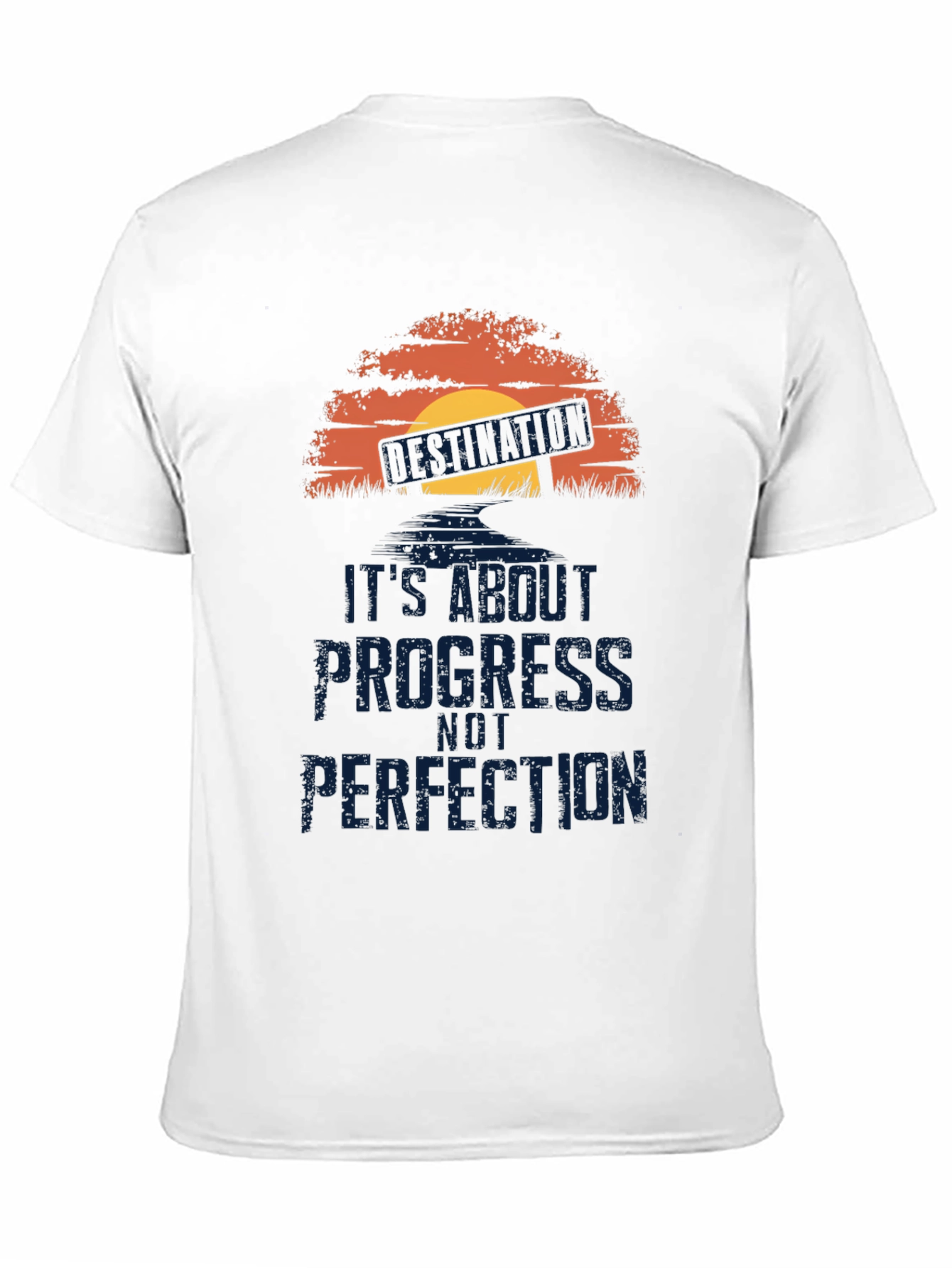 Black Progress Not Perfection T-Shirt - Motivational Graphic Tee view 11