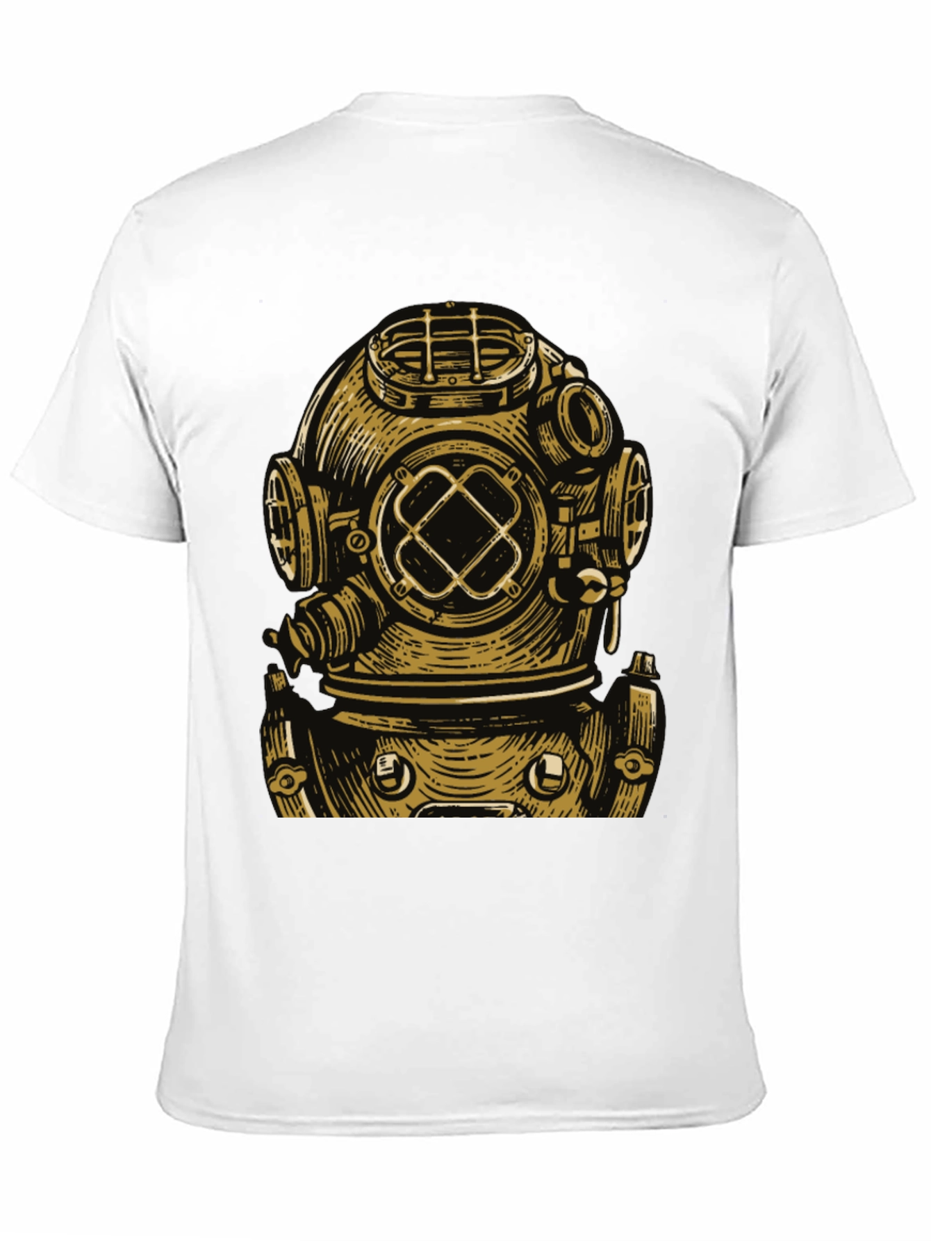 Black Diver Helmet Graphic Tee - Vintage Style view 11