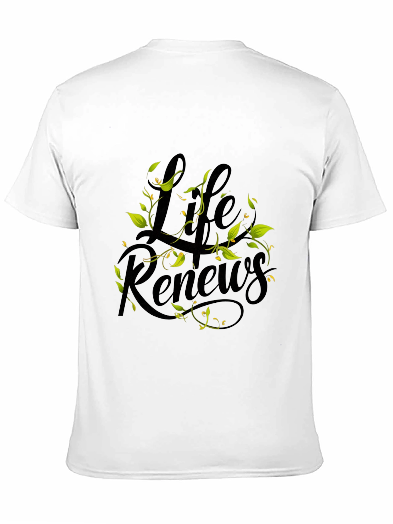 Black Life Renews Graphic Print Black T-Shirt view 11