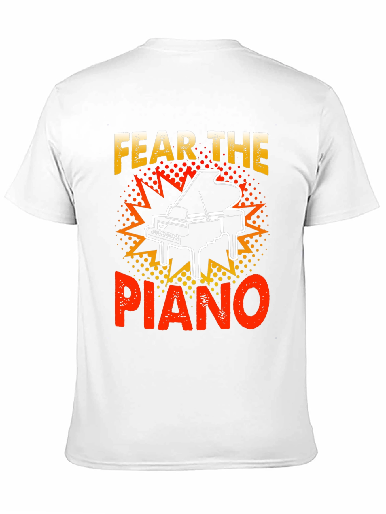 Black Fear the Piano Graphic T-Shirt view 11