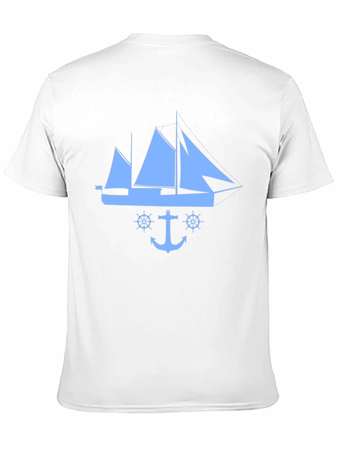 Black Nautical Boat Anchor Graphic Tee - Black view 11