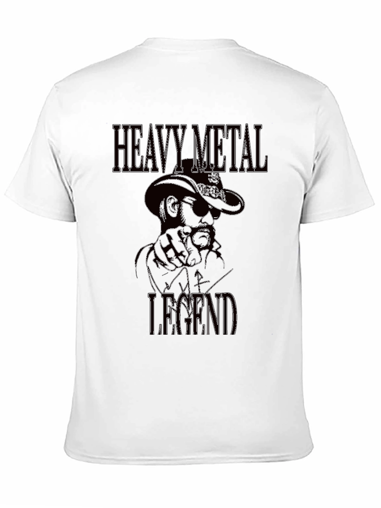 Black Heavy Metal Legend Graphic T-Shirt view 11
