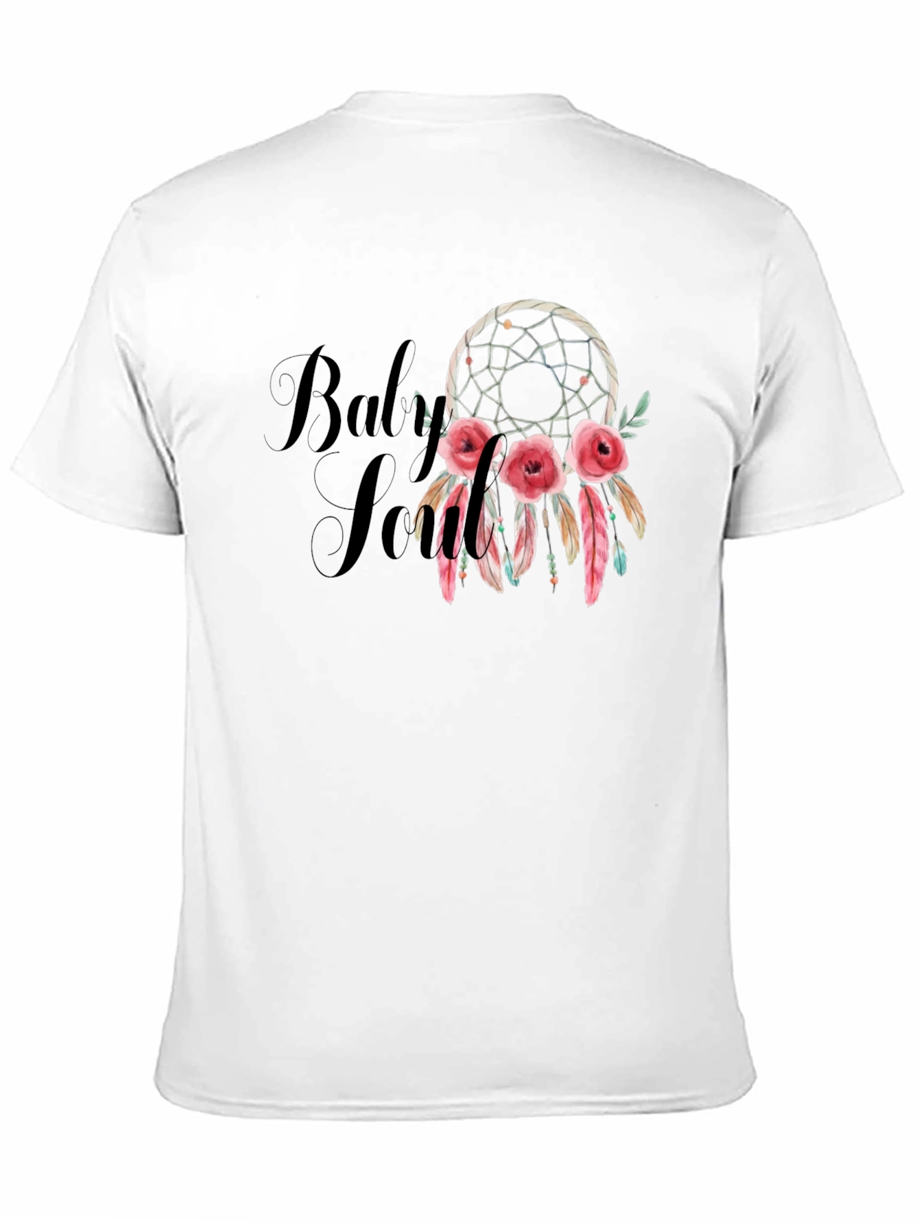 Black Dream Catcher Roses Black T-Shirt view 11