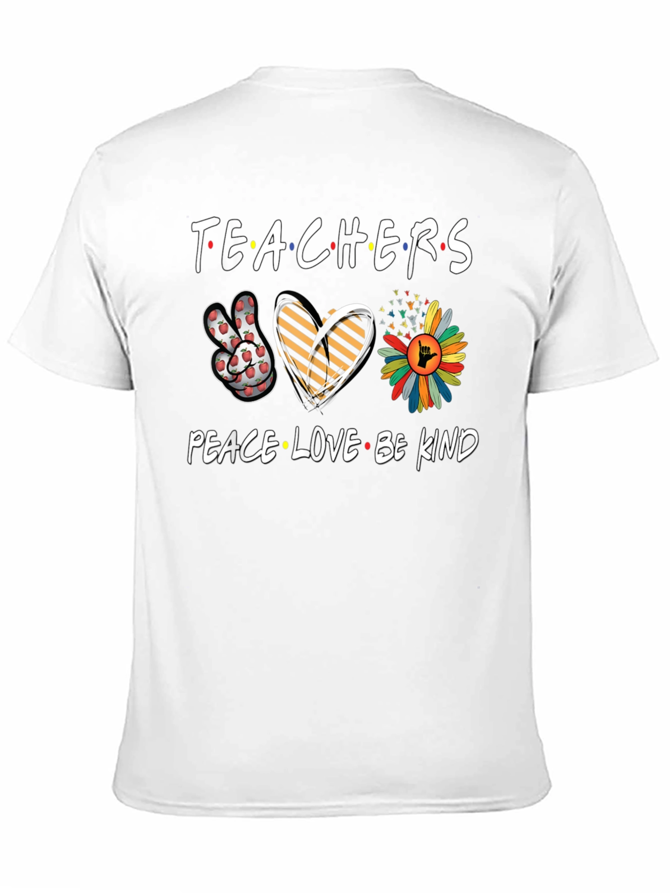 Black Teachers Peace Love Be Kind T-Shirt view 11