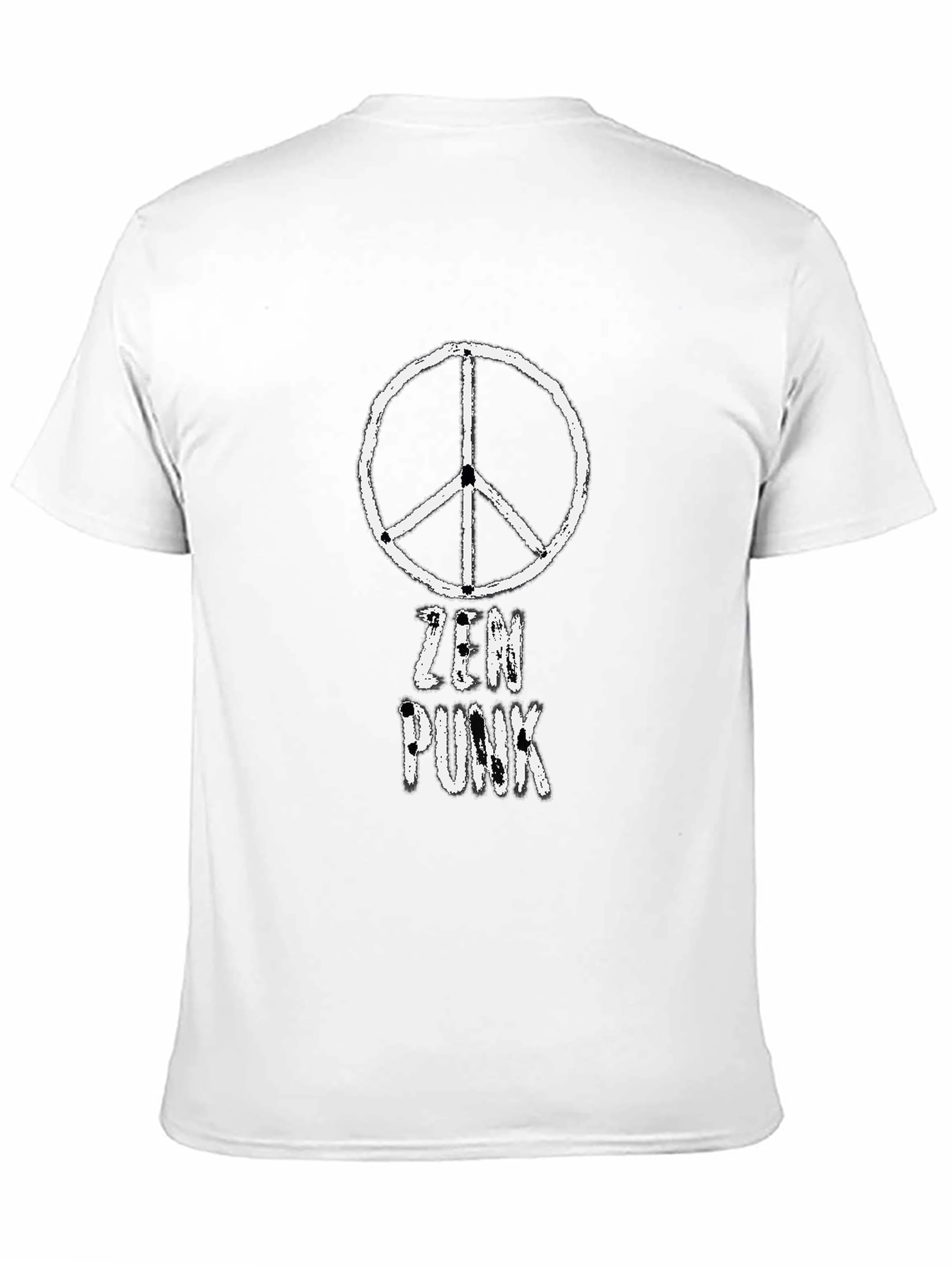 Black Zen Punk Graphic T-Shirt - Black view 11