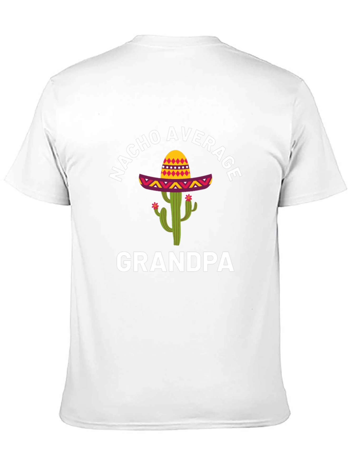 Black Nacho Average Grandpa T-Shirt - Funny Cactus Sombrero Tee view 11