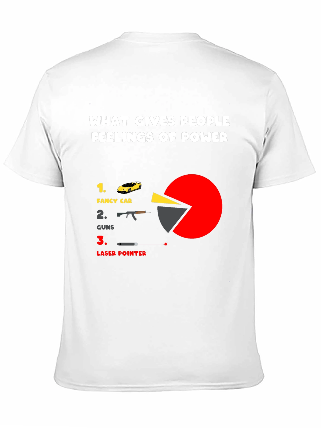 Black Power Pie Chart T-Shirt - Funny Graphic Tee for Confident People view 11