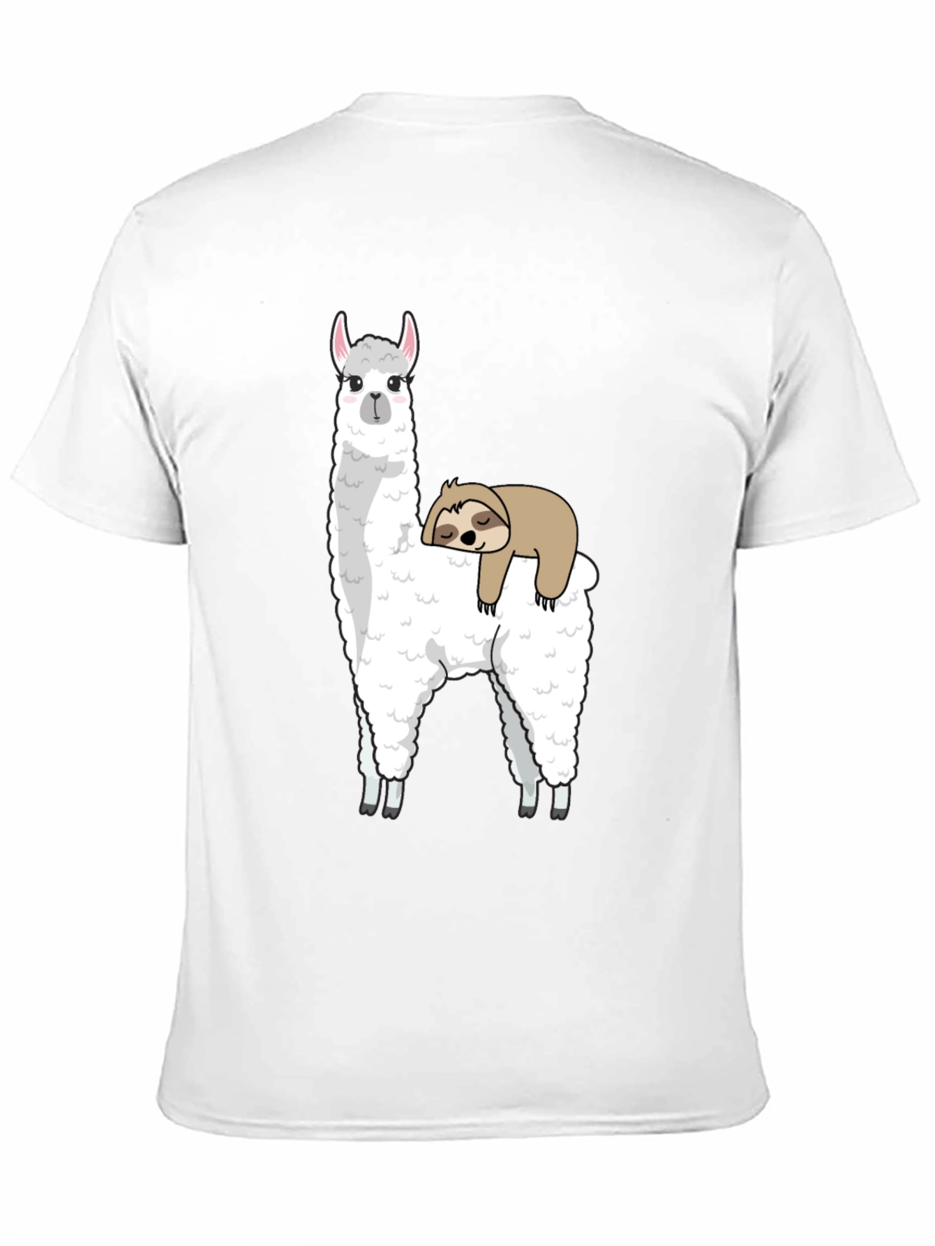 Black Llama and Sloth Graphic Tee view 11