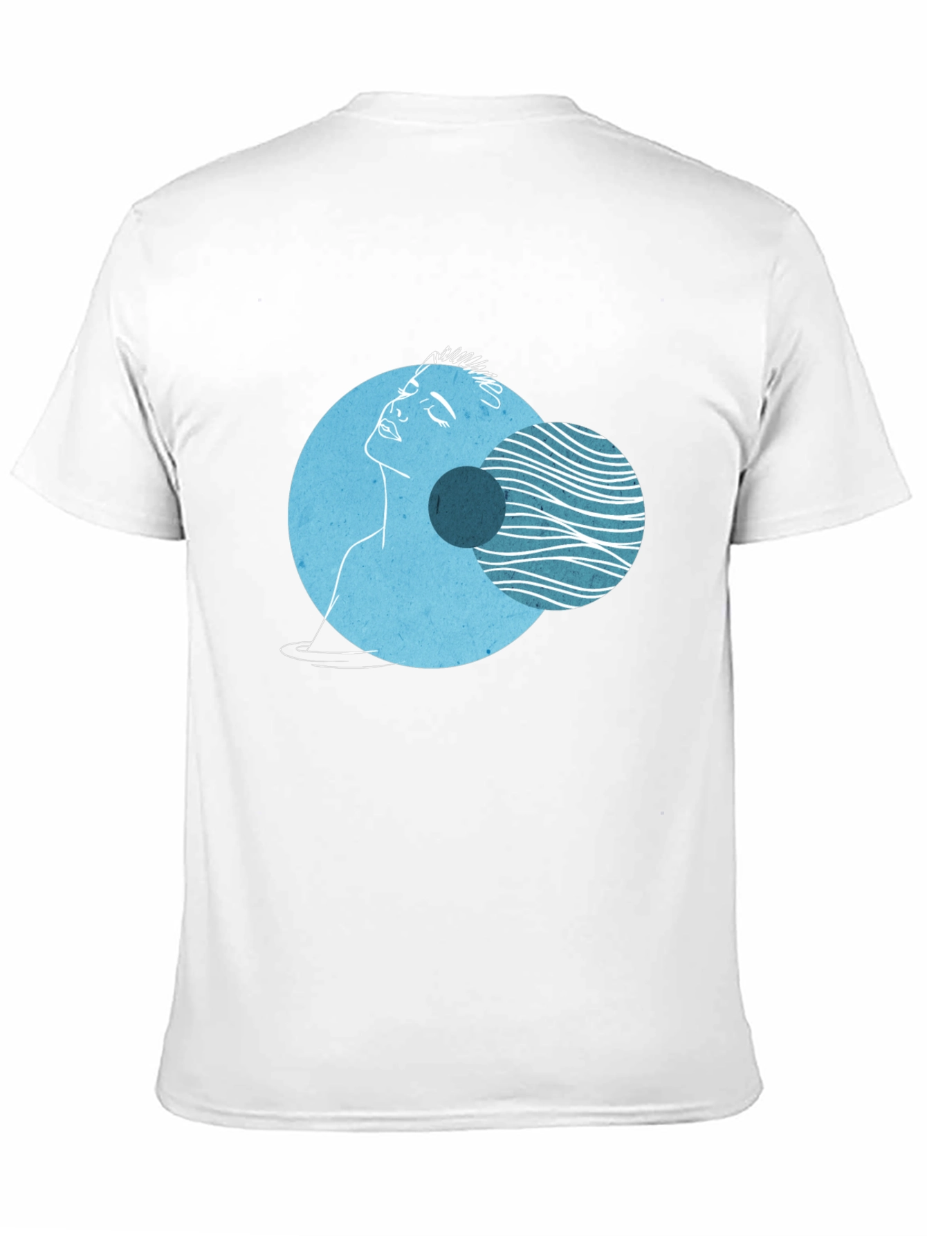 Black Abstract Face Graphic Tee - Modern Art Shirt view 11