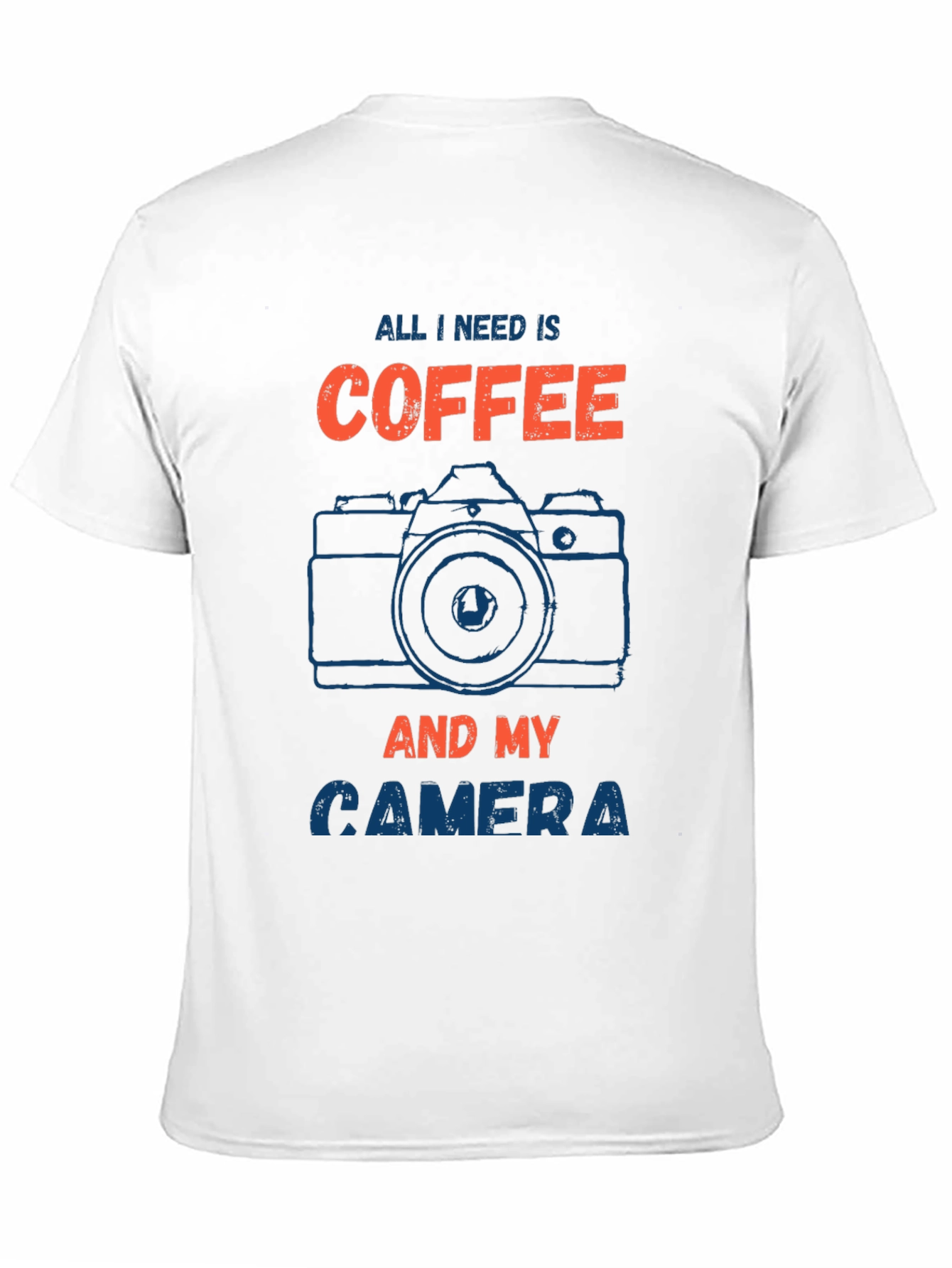 Black Coffee & Camera Graphic T-Shirt - Photographer's Must-Have! view 11