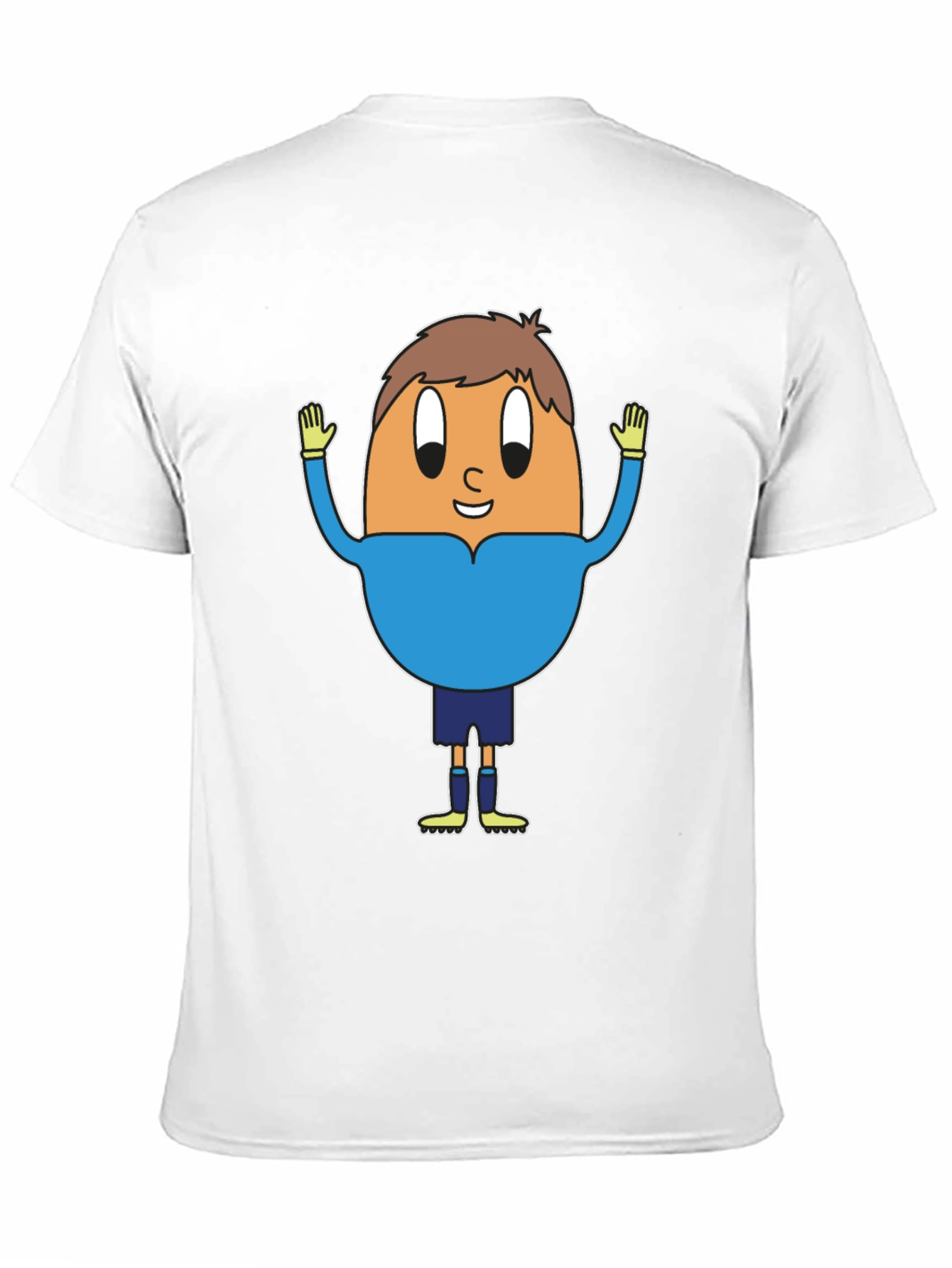 Black Funny Egg Goalie T-Shirt - Black Cotton Tee view 11