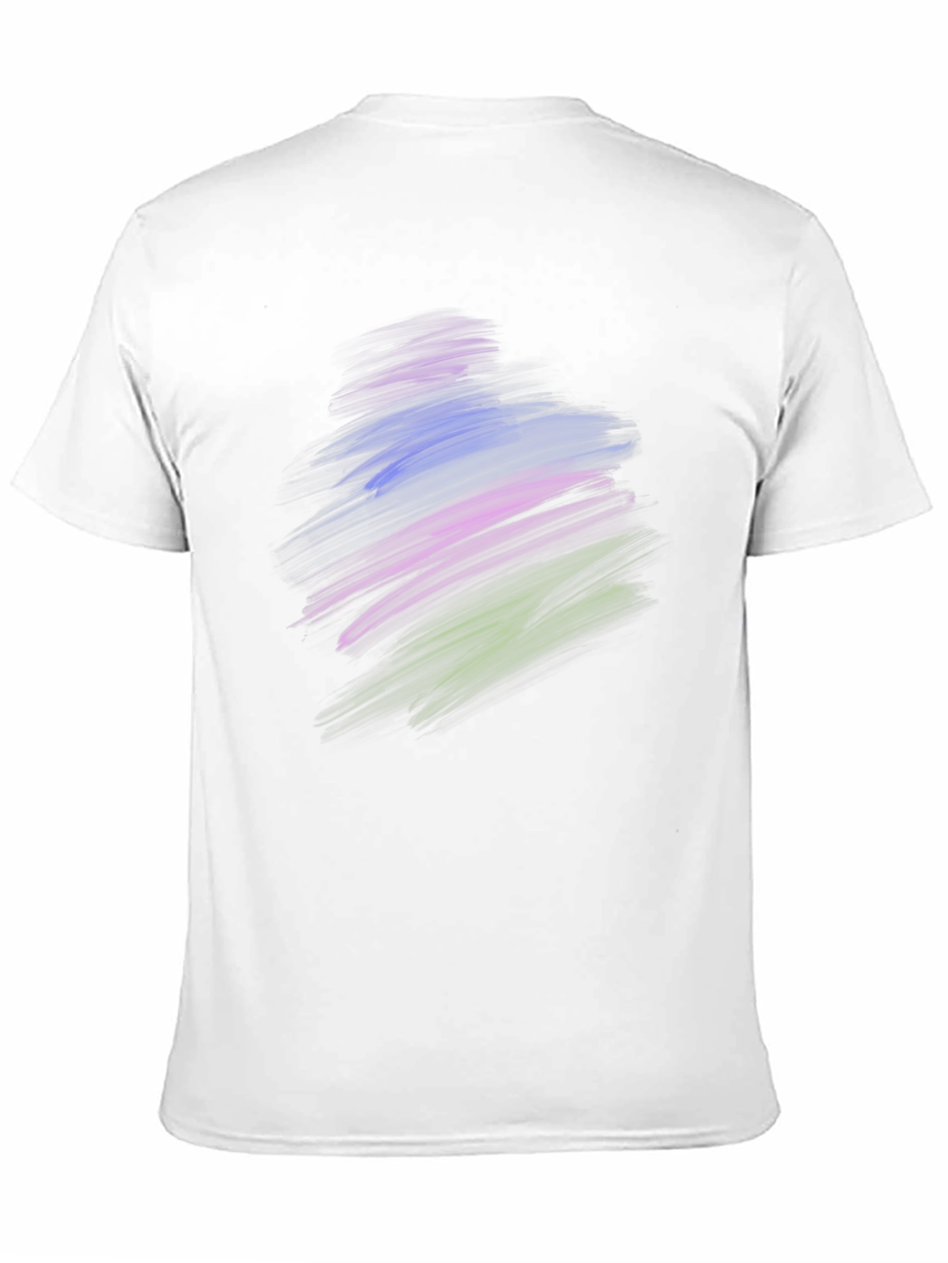 Black Abstract Brush Stroke Graphic Black T-Shirt view 11