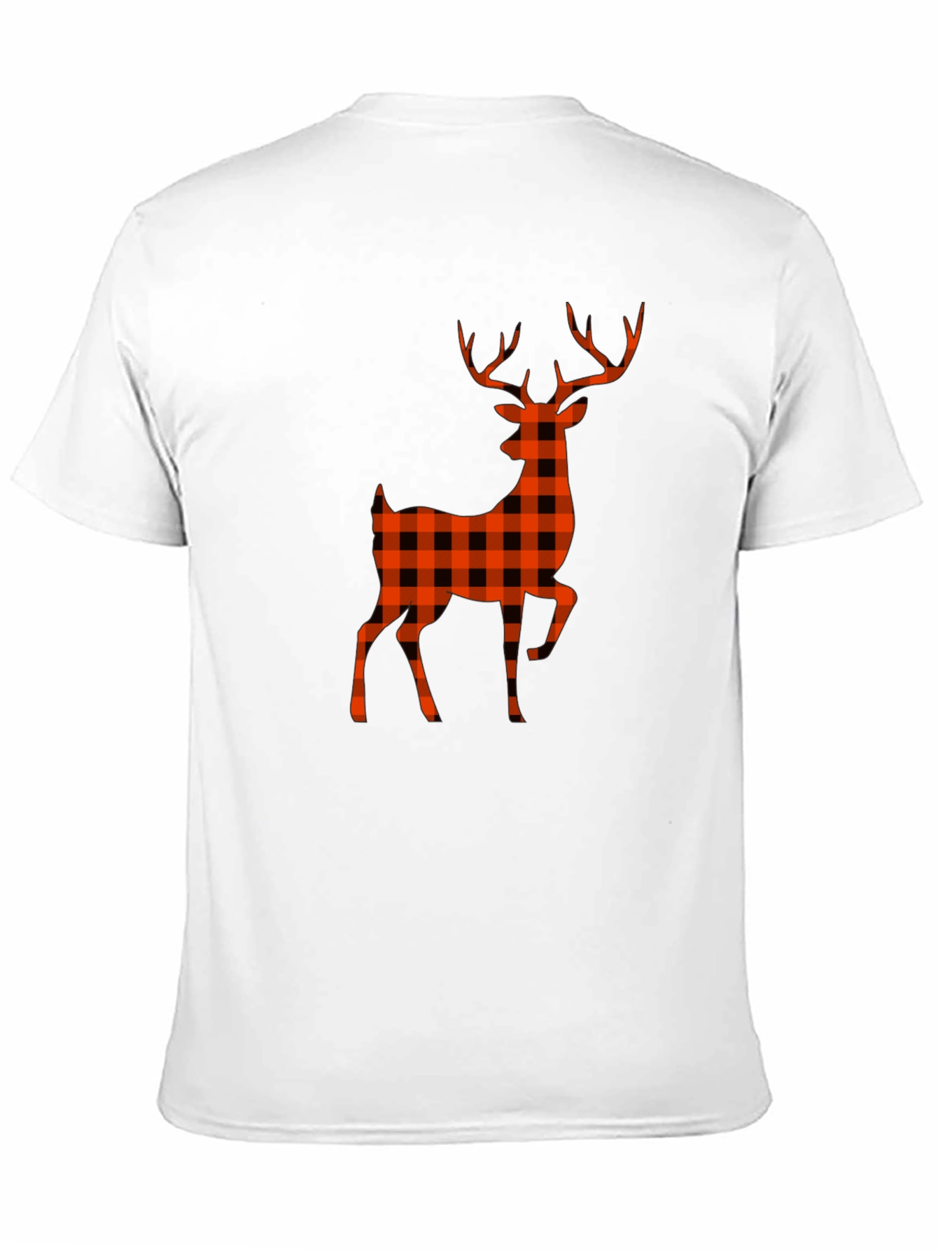 Black Buffalo Plaid Deer Graphic Tee - Black view 11
