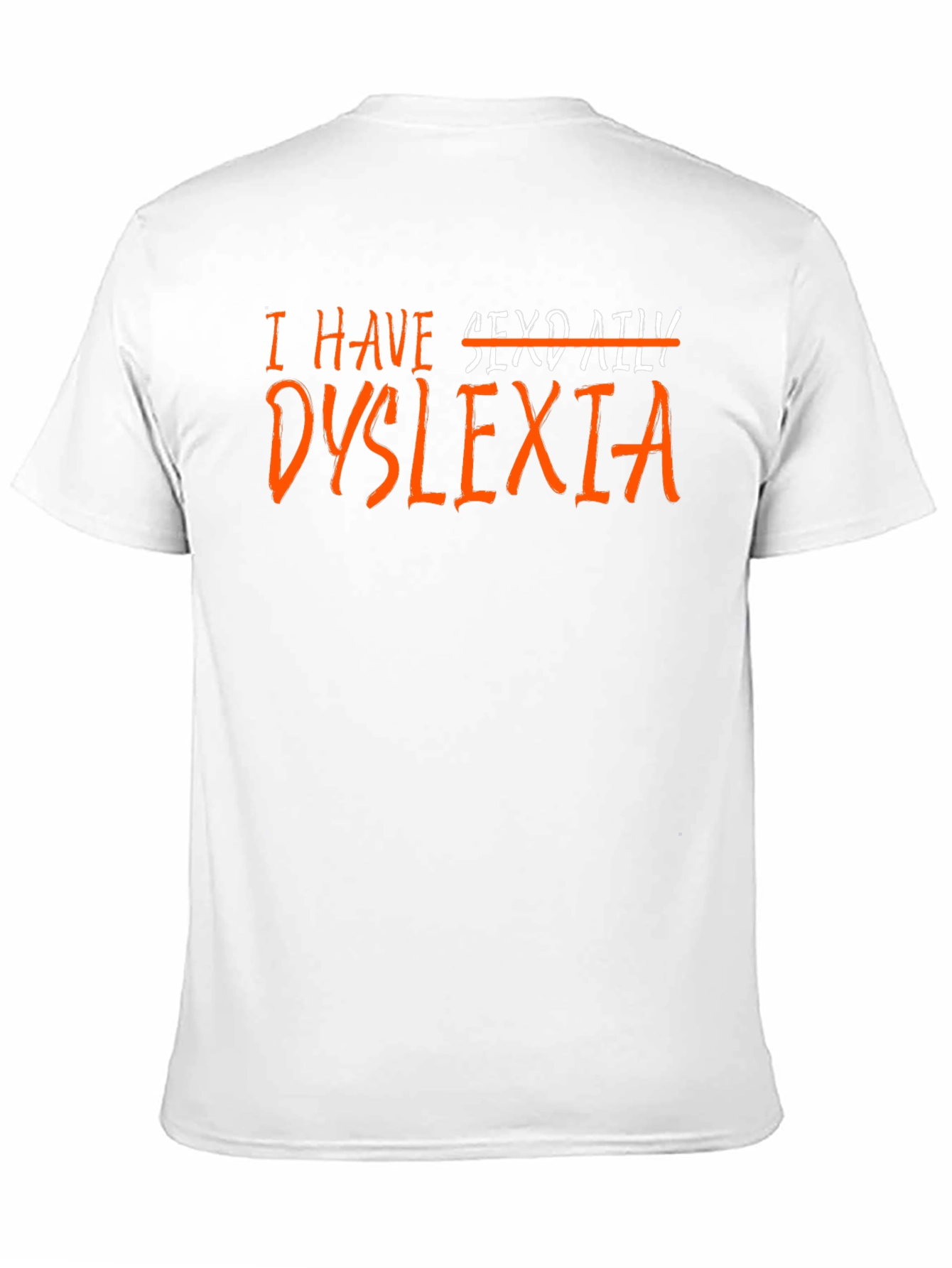 Black Dyslexia T-Shirt - Humor Novelty Graphic Tee view 11