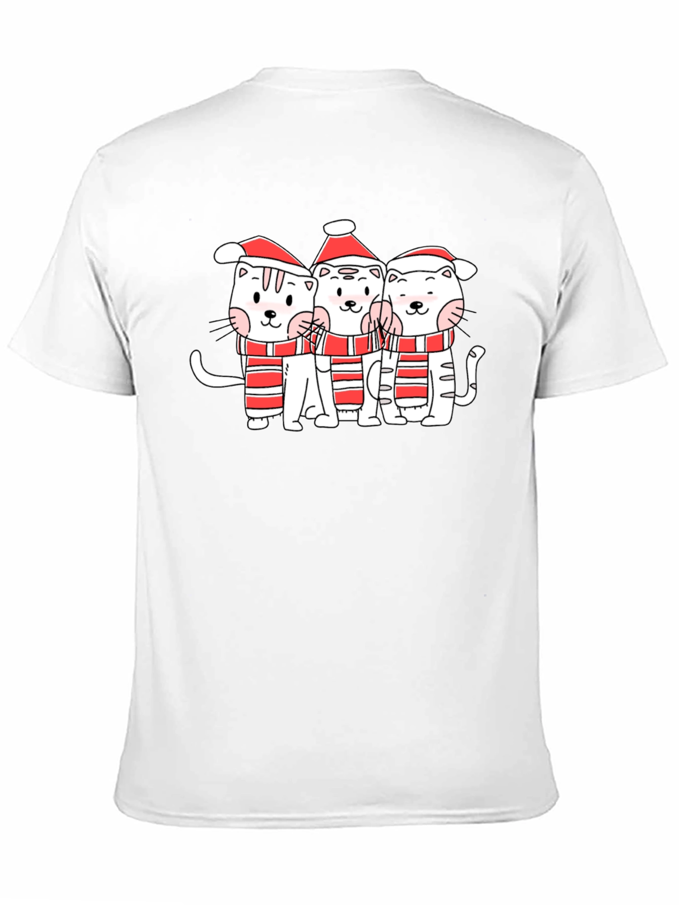 Black Festive Kitty Crew T-Shirt - Holiday Cheer view 11