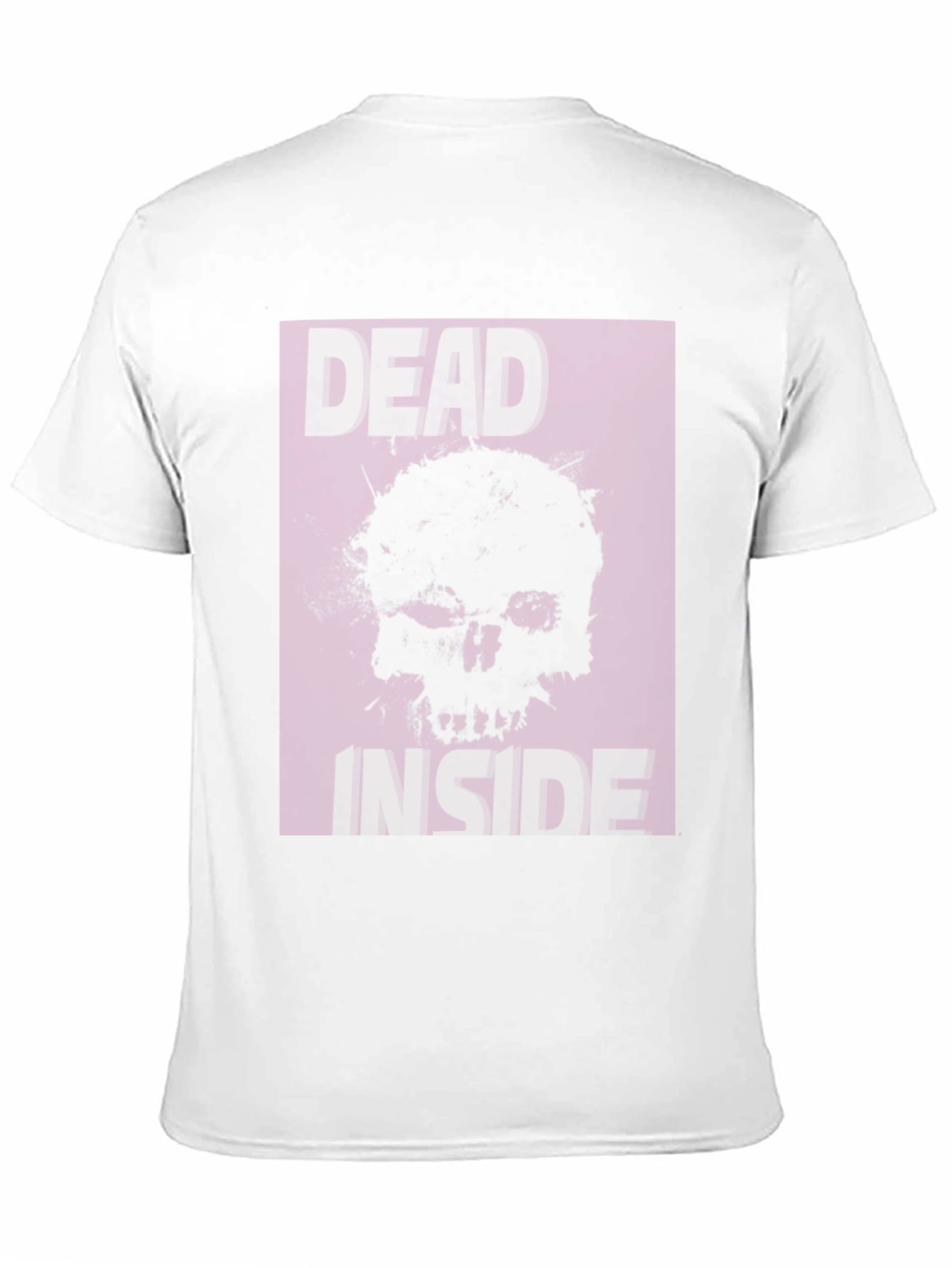 Black Dead Inside Skull Graphic Tee - Dark Humor T-Shirt view 11