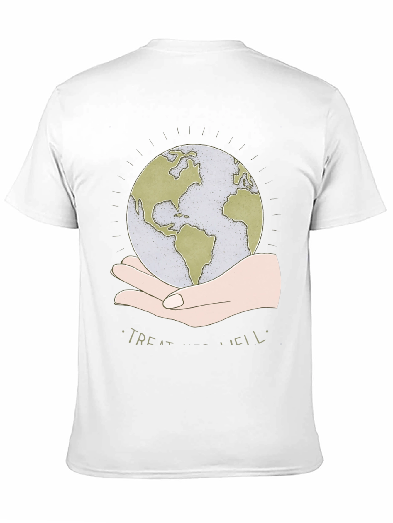 Treat Well Earth Graphic Tee - Black Cotton Blend - 11