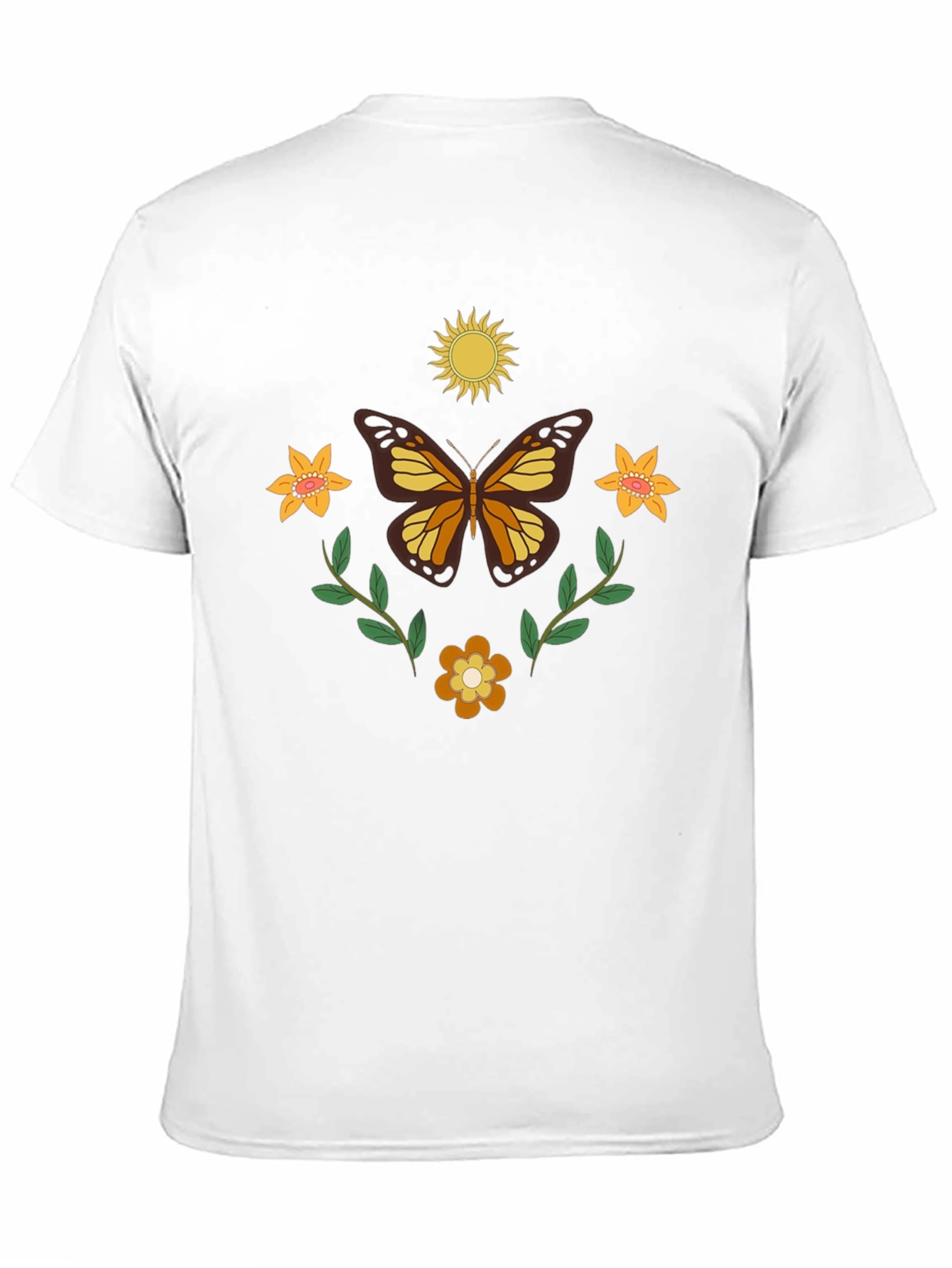 Black Butterfly Floral Graphic Tee view 11