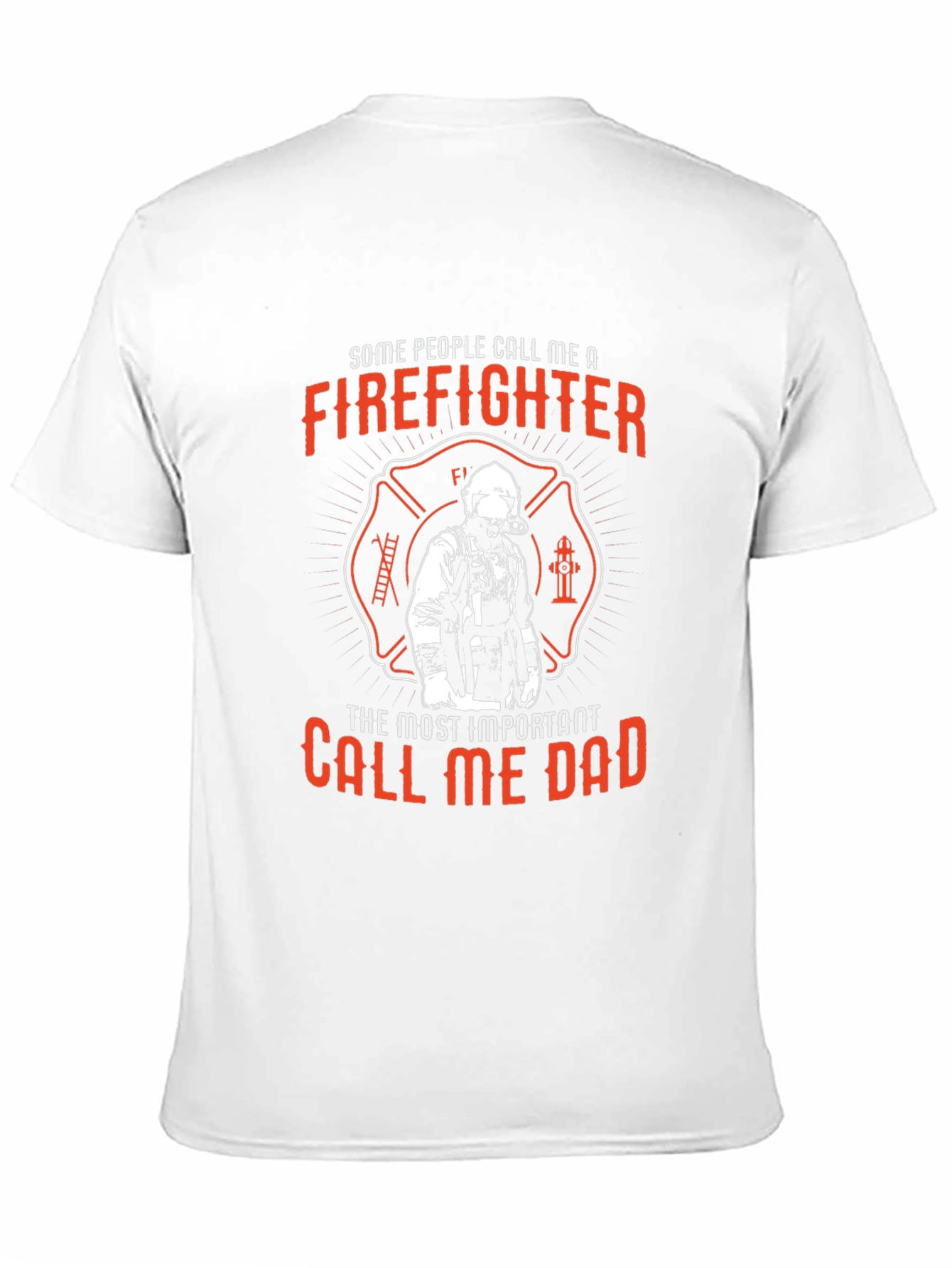 Black Firefighter Dad T-Shirt view 11