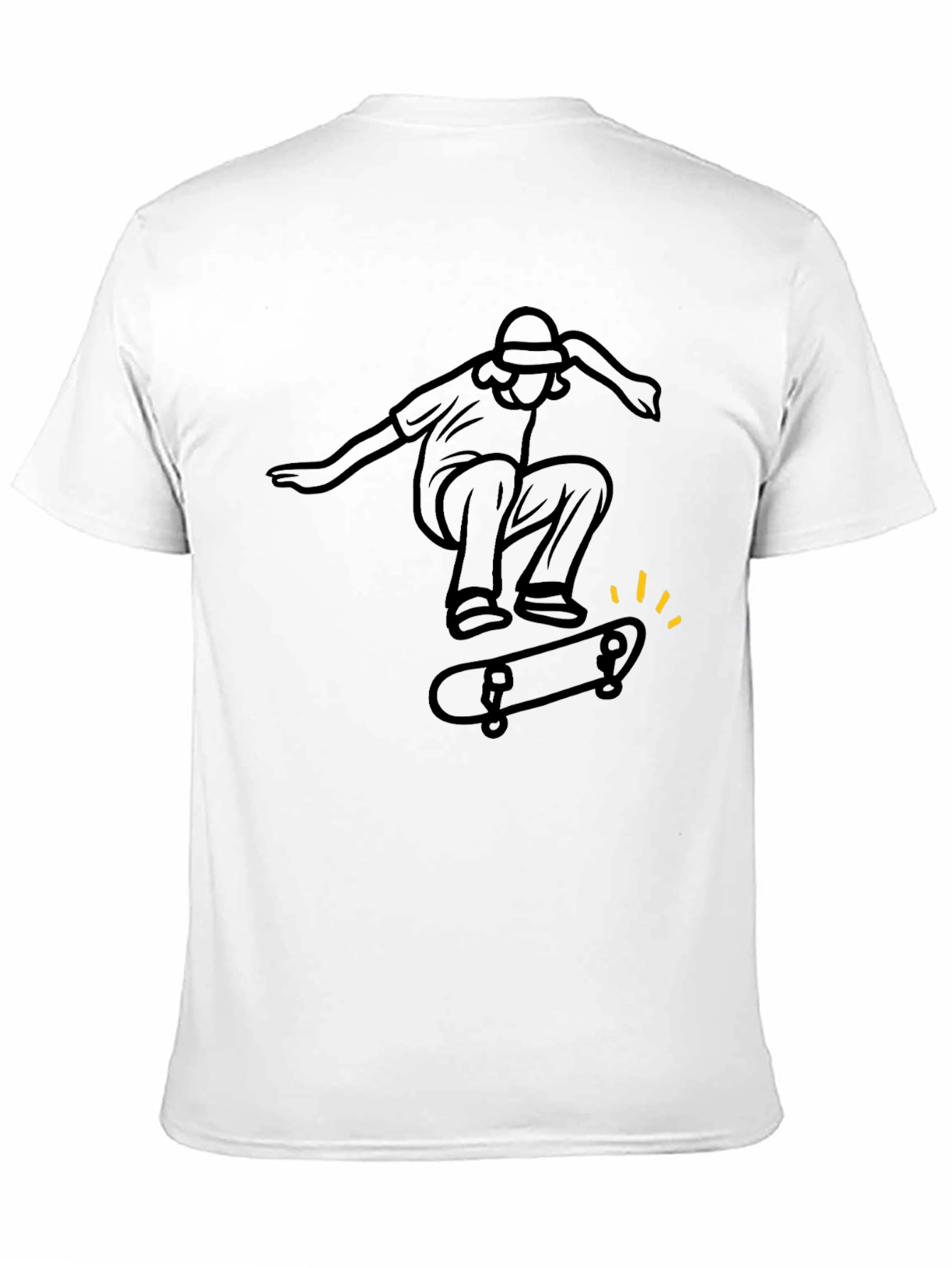 Black Skateboarding T-Shirt - Black Graphic Tee view 11
