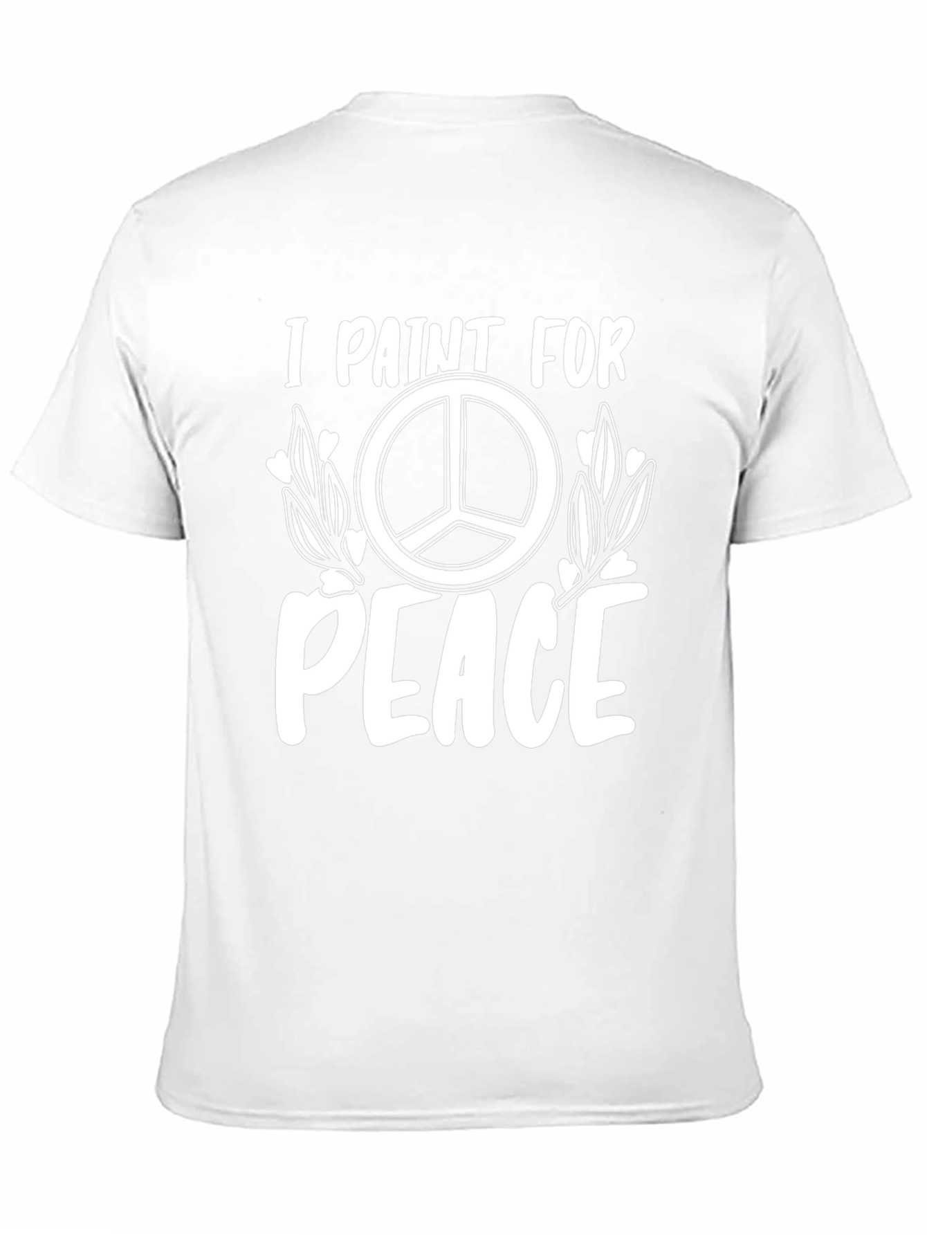 Black I Paint For Peace T-Shirt view 11