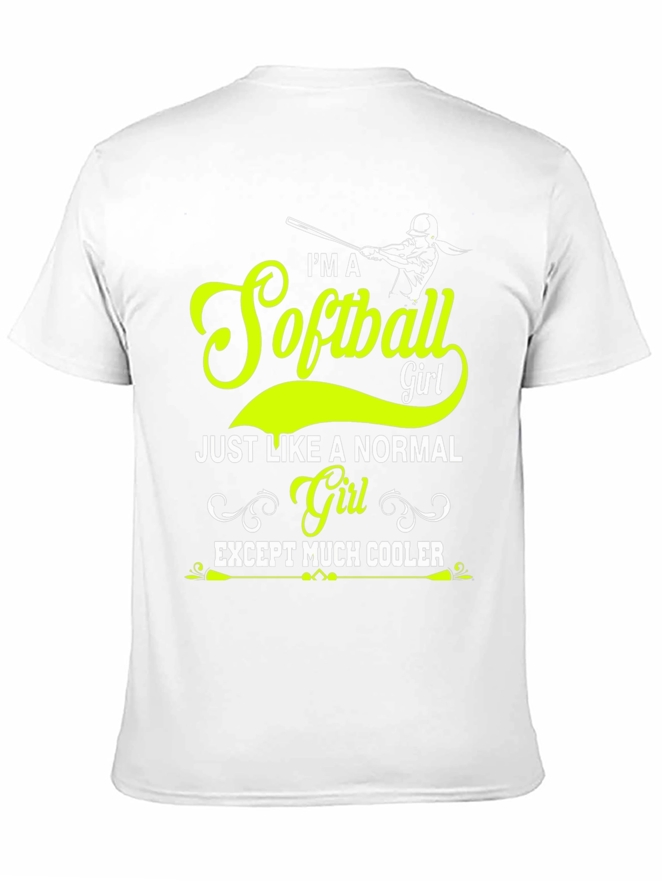 Black Softball Girl T-Shirt - Much Cooler view 11
